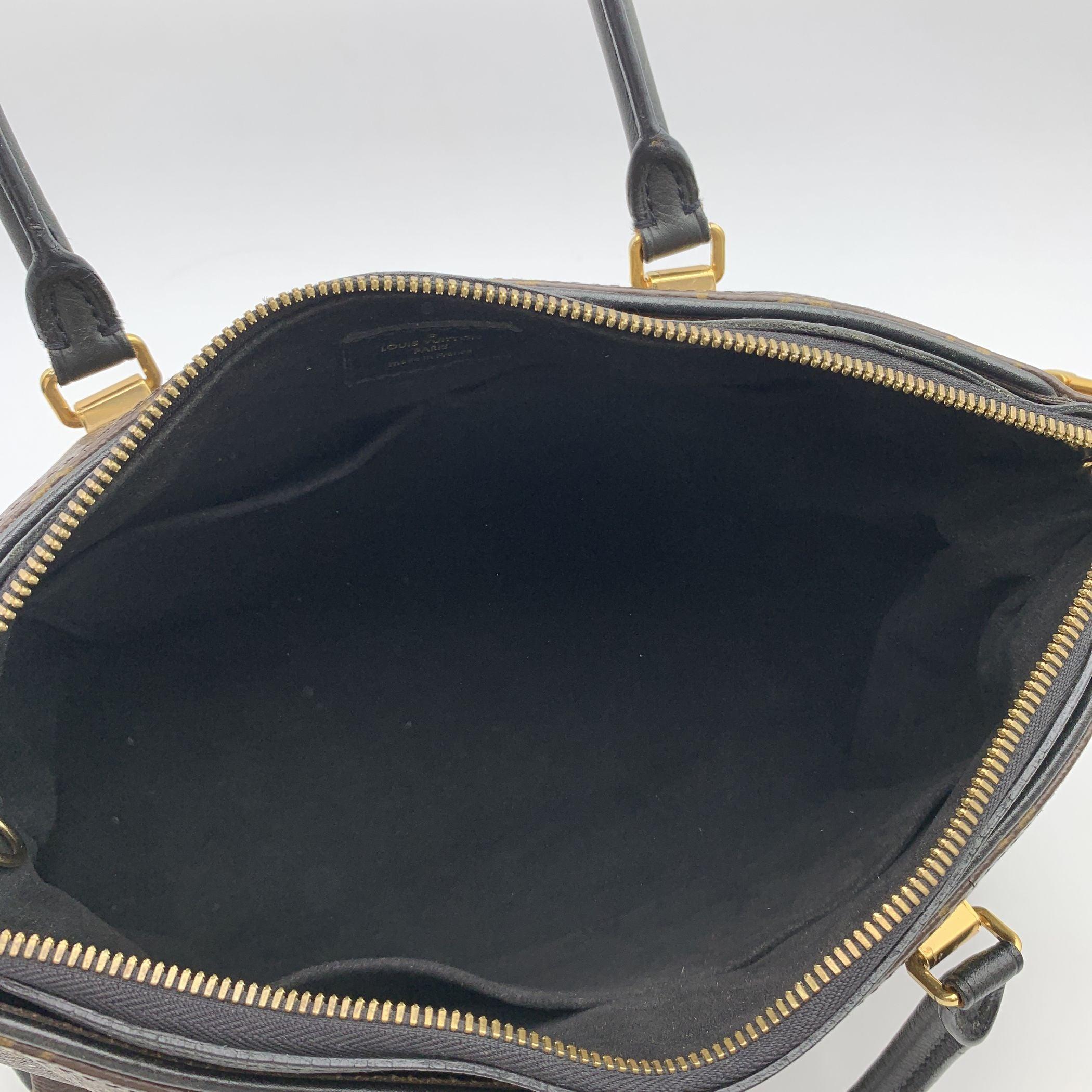 Louis Vuitton Monogram Canvas Pallas Full Handbag with Strap Black 3