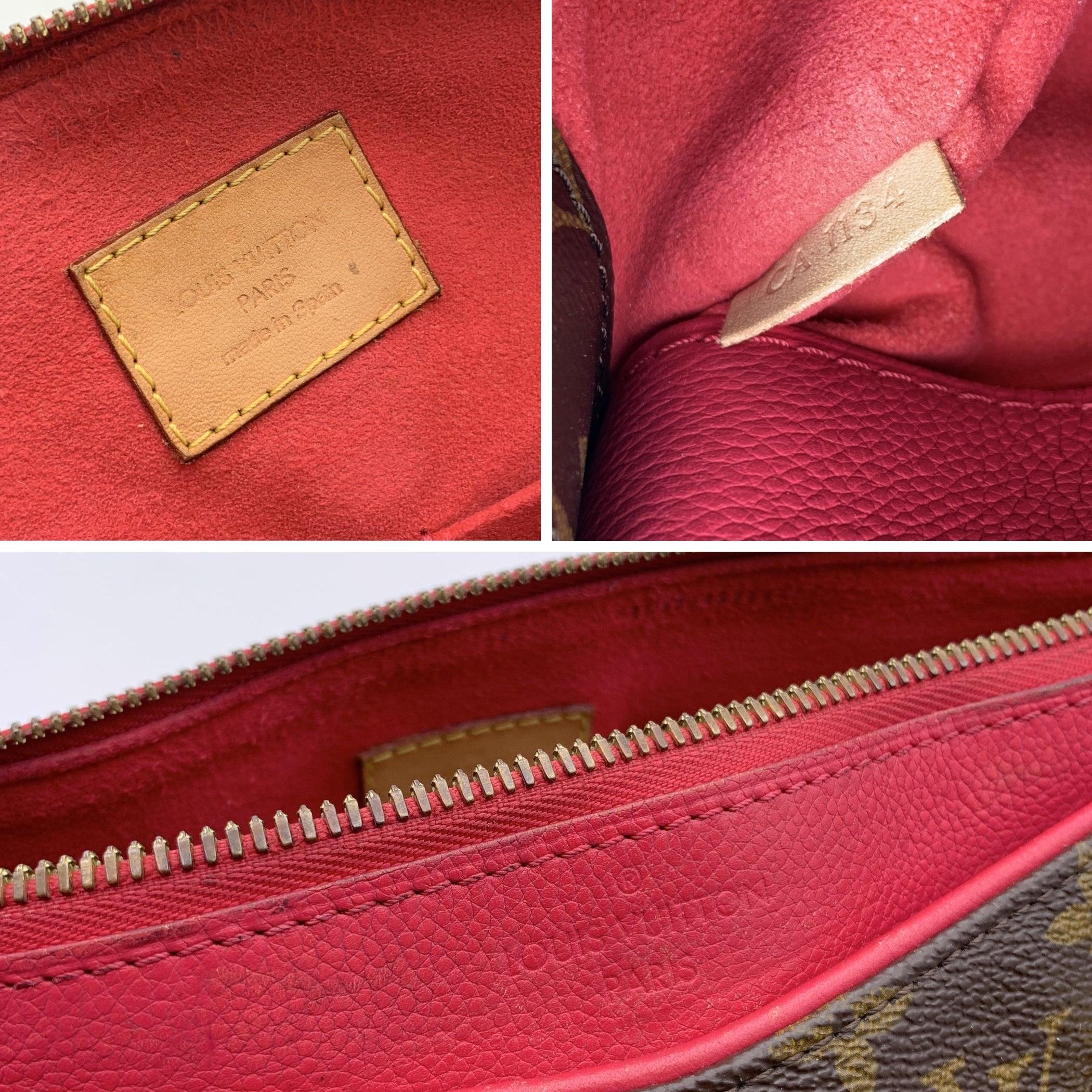 Women's Louis Vuitton Monogram Canvas Pallas Full Handbag with Strap Fuchsia