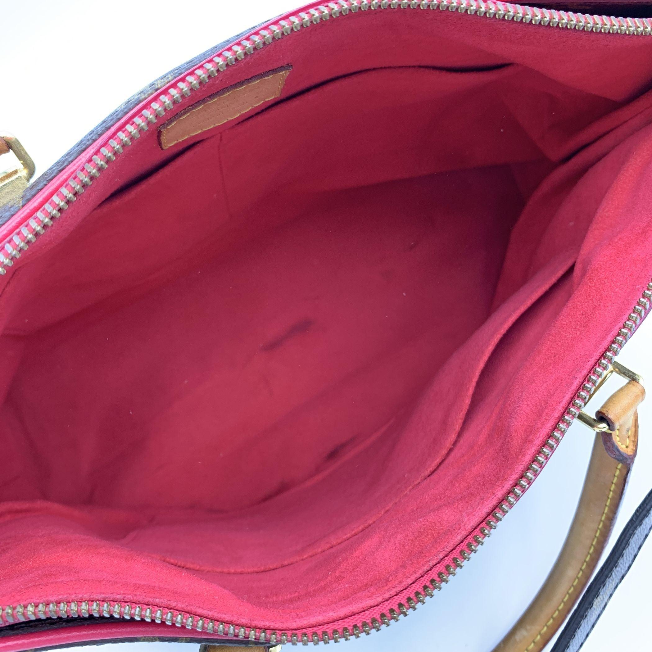 Louis Vuitton Monogram Canvas Pallas Full Handbag with Strap Fuchsia 1