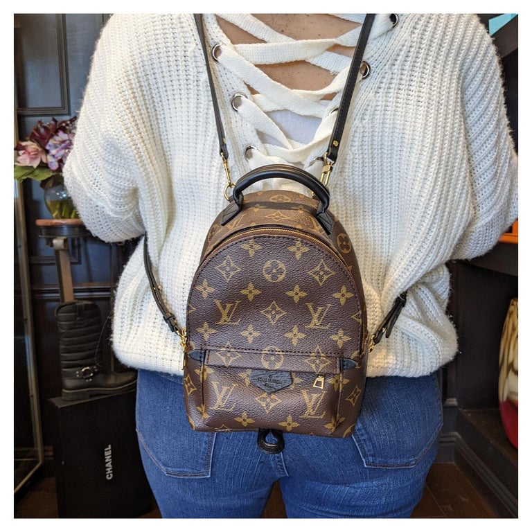 2019 What's In My Bag♡LV Palm Springs Backpack Mini + Review