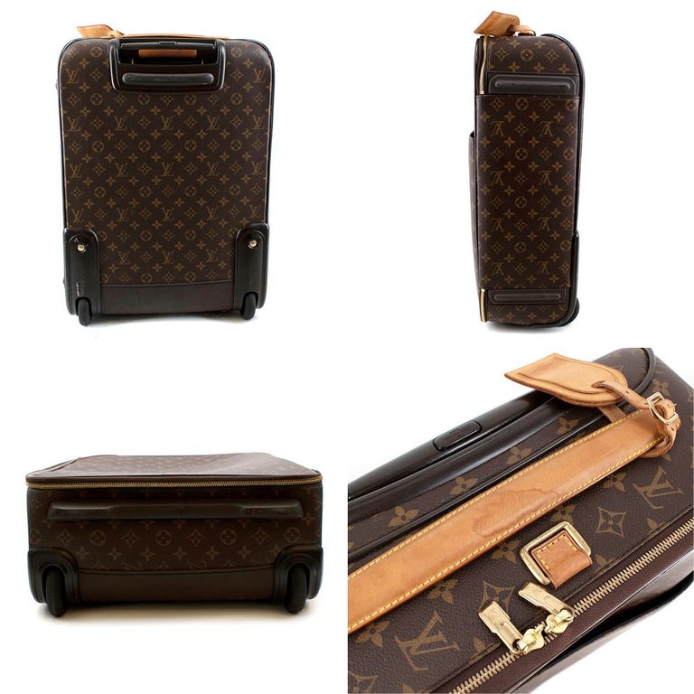 LOUIS VUITTON. Cabin bag, Pegase 55, monogram canvas, marked Louis Vuitton  Parisexterior one compartment, wheels and pull-out handle, textile lined  interior, clothes protector with hanger included. Vintage clothing &  Accessories - Auctionet