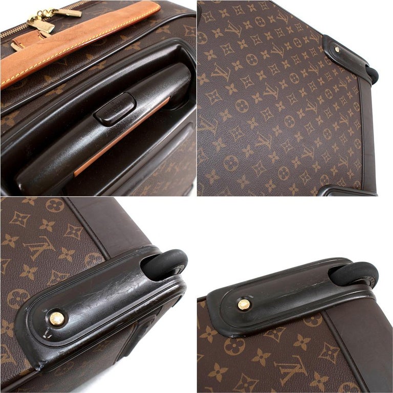 LOUIS VUITTON. Cabin bag, Pegase 55, monogram canvas, marked Louis Vuitton  Parisexterior one compartment, wheels and pull-out handle, textile lined  interior, clothes protector with hanger included. Vintage clothing &  Accessories - Auctionet