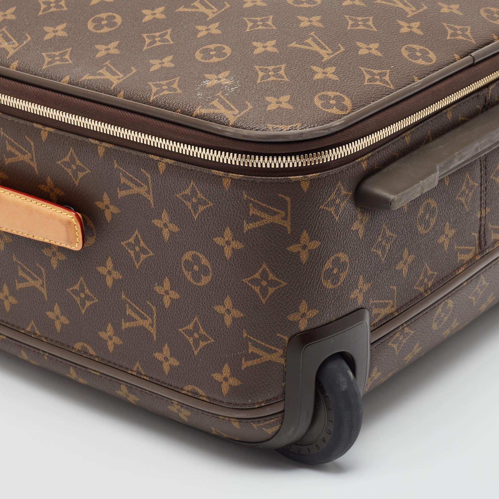 Louis Vuitton Monogram Canvas Pegase Legere 50 Gepäckstücke aus Segeltuch im Angebot 6