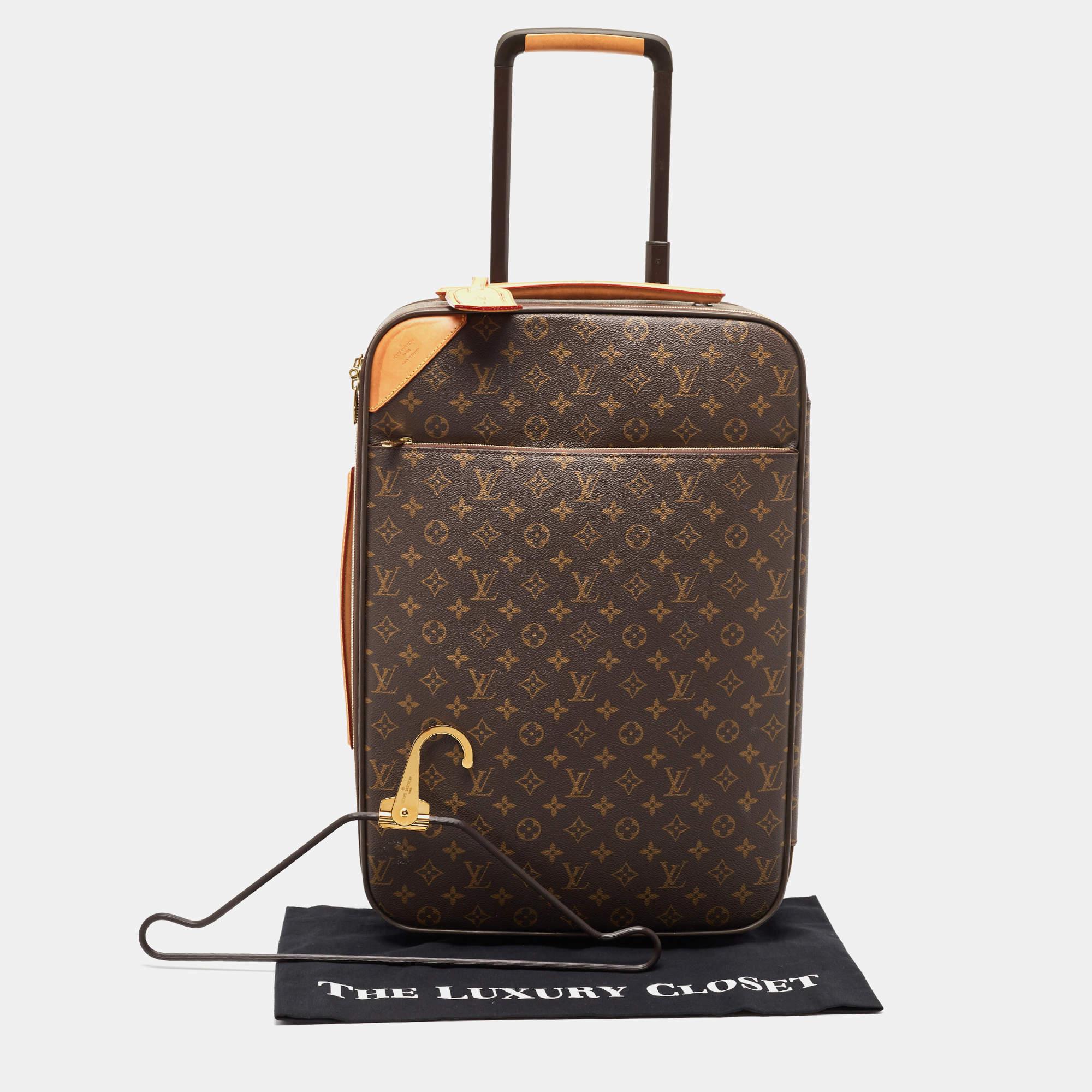 Louis Vuitton Monogram Canvas Pegase Legere 50 Gepäckstücke aus Segeltuch im Angebot 10