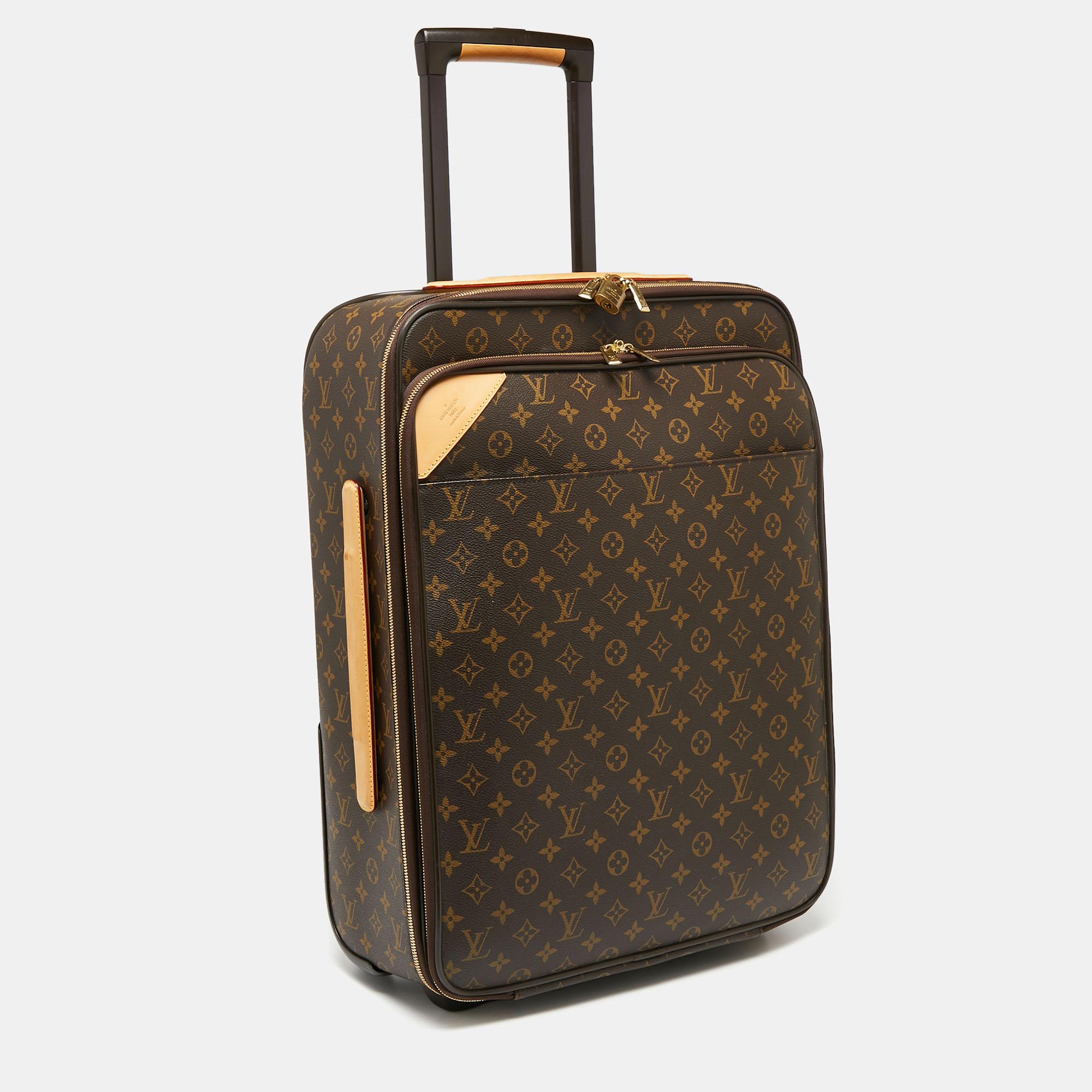 Black Louis Vuitton Monogram Canvas Pegase Legere 55 Luggage