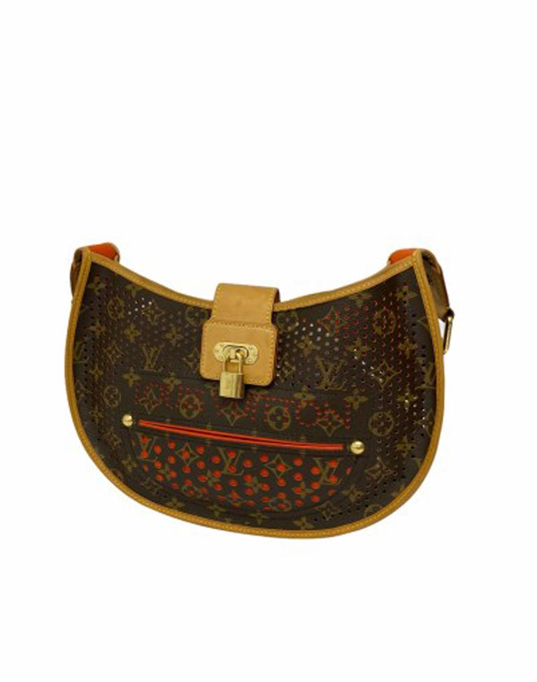 Louis Vuitton Monogram Canvas Umhängetasche mit Perforation im Zustand „Gut“ in Torre Del Greco, IT