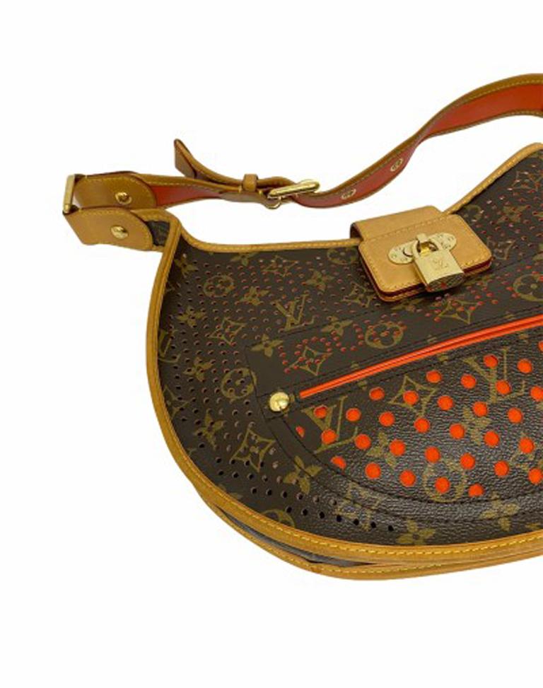 Women's Louis Vuitton Monogram Canvas Perforated Shoulder Bag 