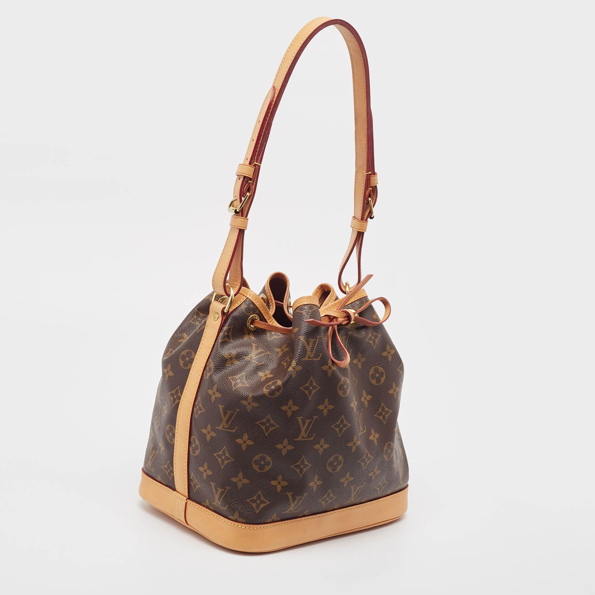 Brown Louis Vuitton Monogram Canvas Petit Noe Bag