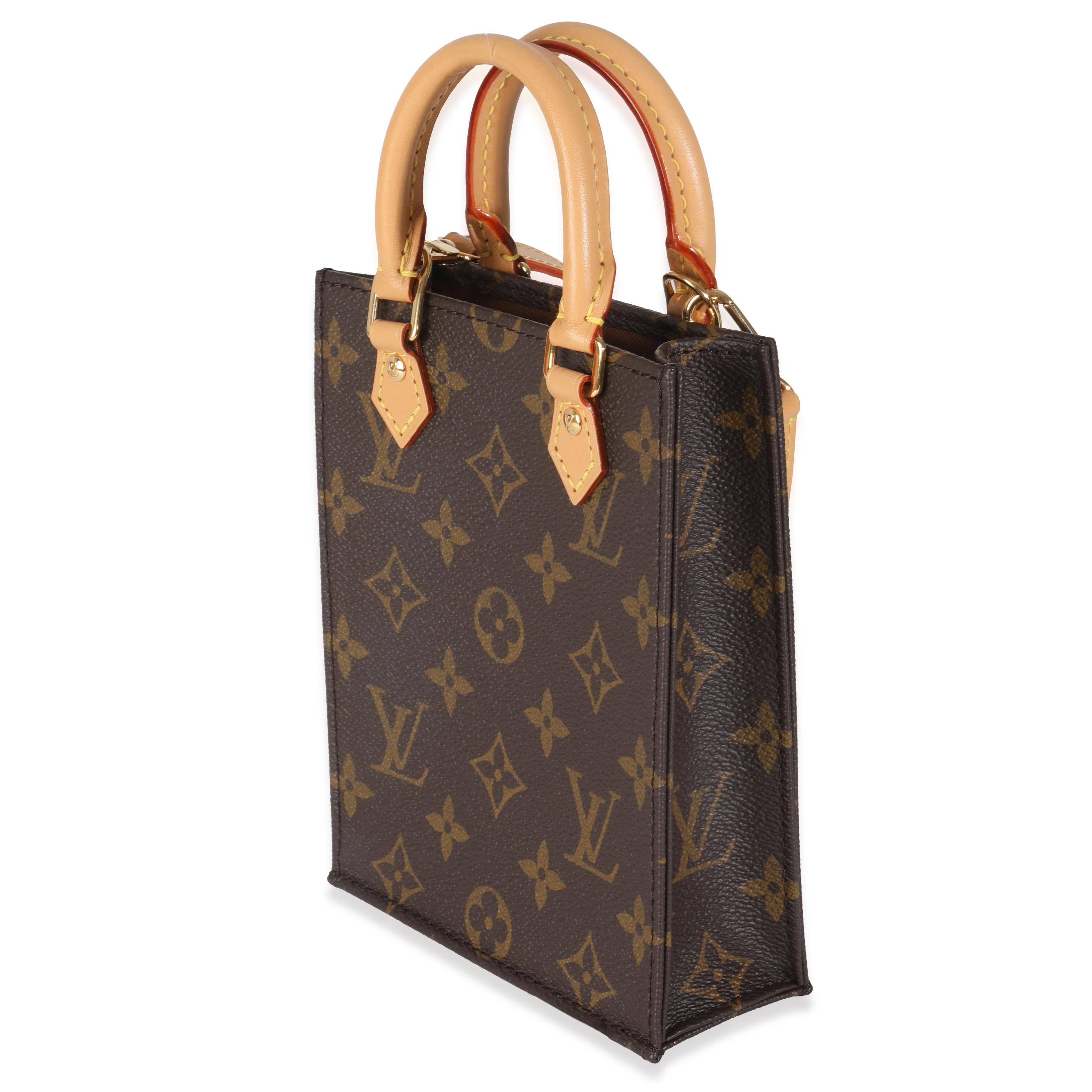 Louis Vuitton Monogram Canvas Petit Sac Plat (Schwarz) im Angebot