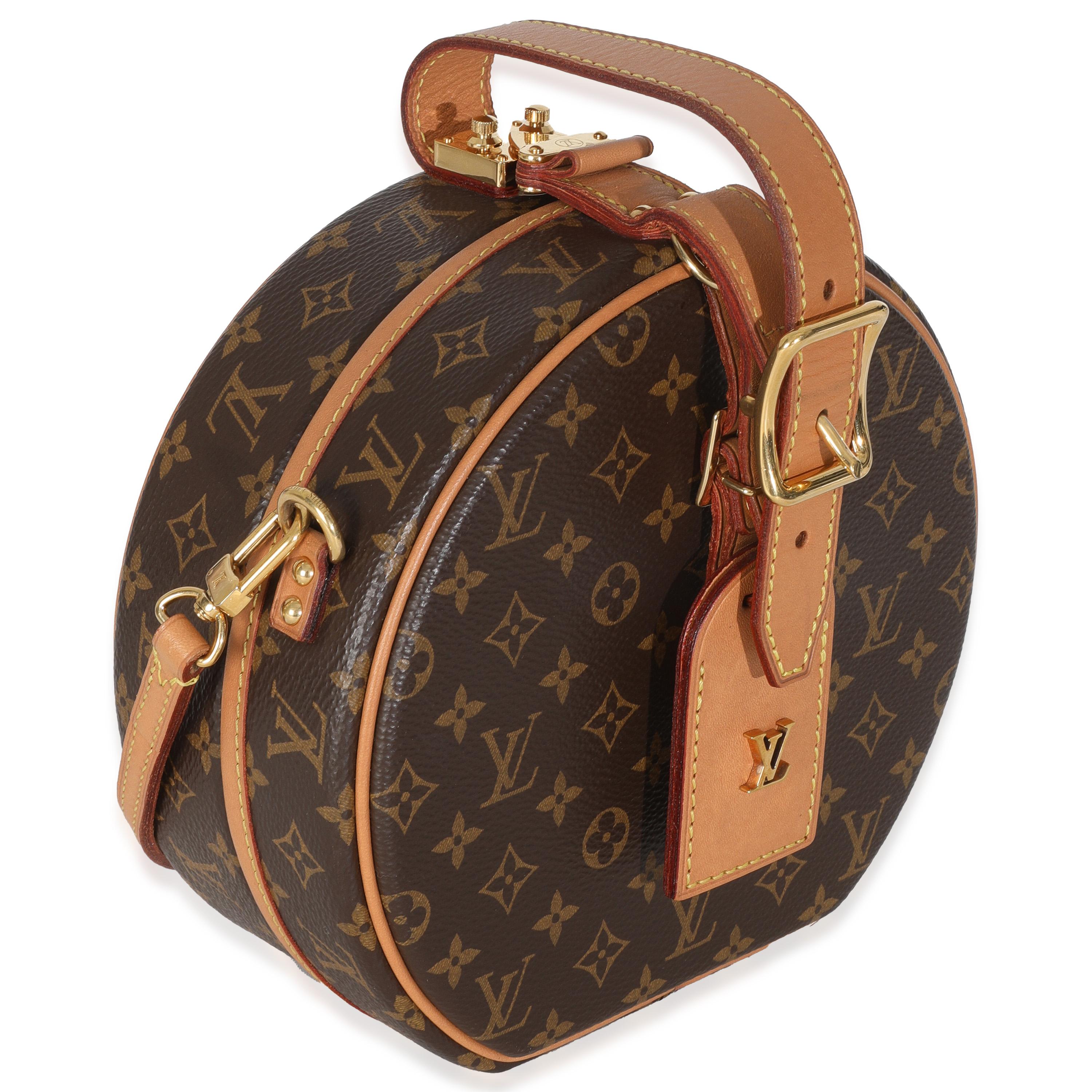 Marrone Louis Vuitton Monogram Canvas Petite Boite Chapeau in vendita