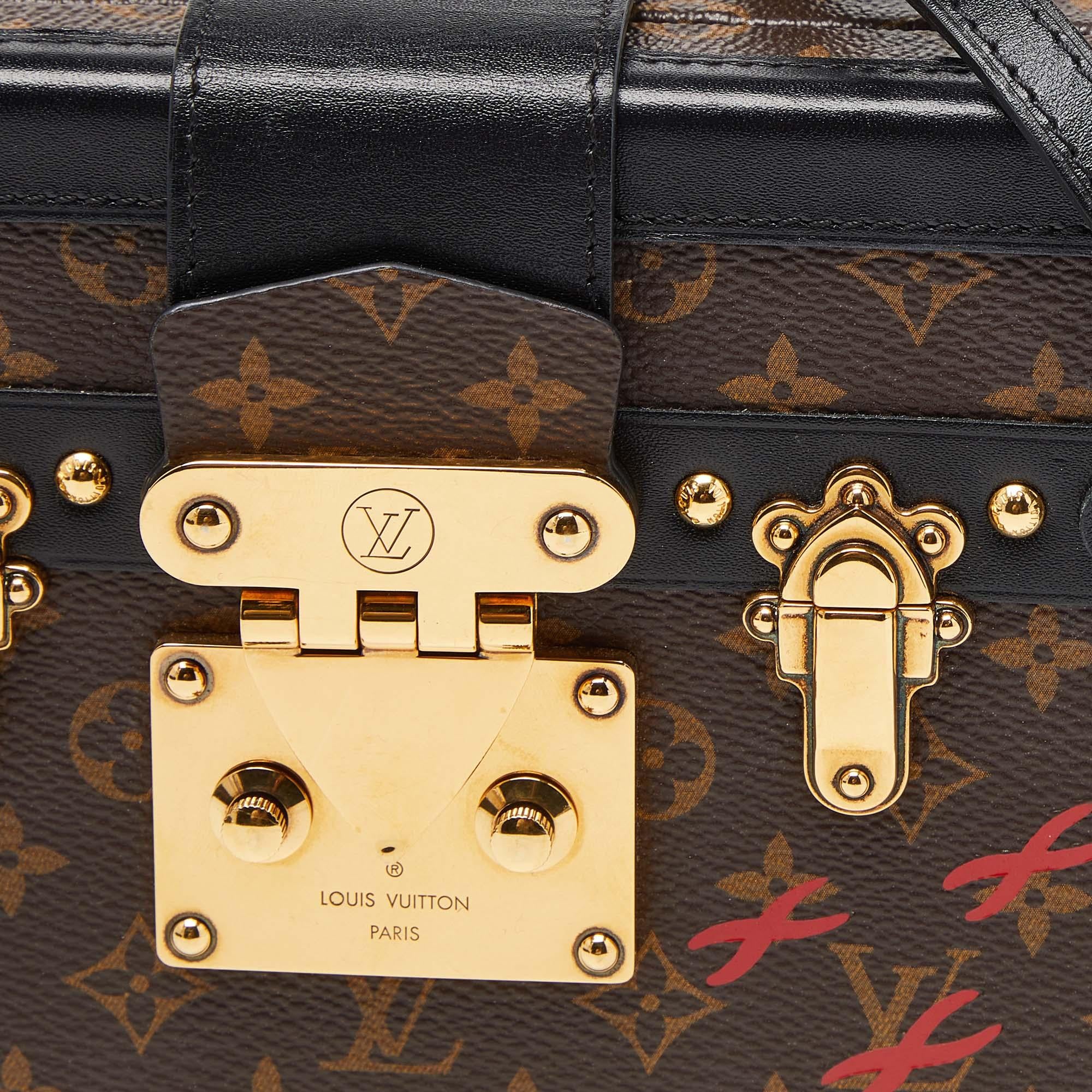 Louis Vuitton Monogram Canvas Petite Malle Bag For Sale 6
