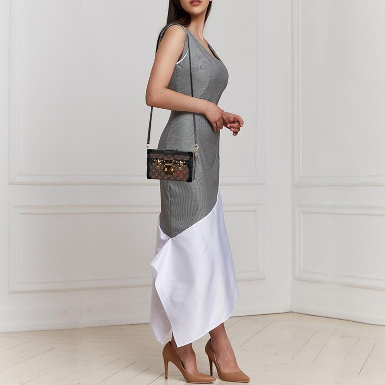 Black Louis Vuitton Monogram Canvas Petite Malle Bag For Sale
