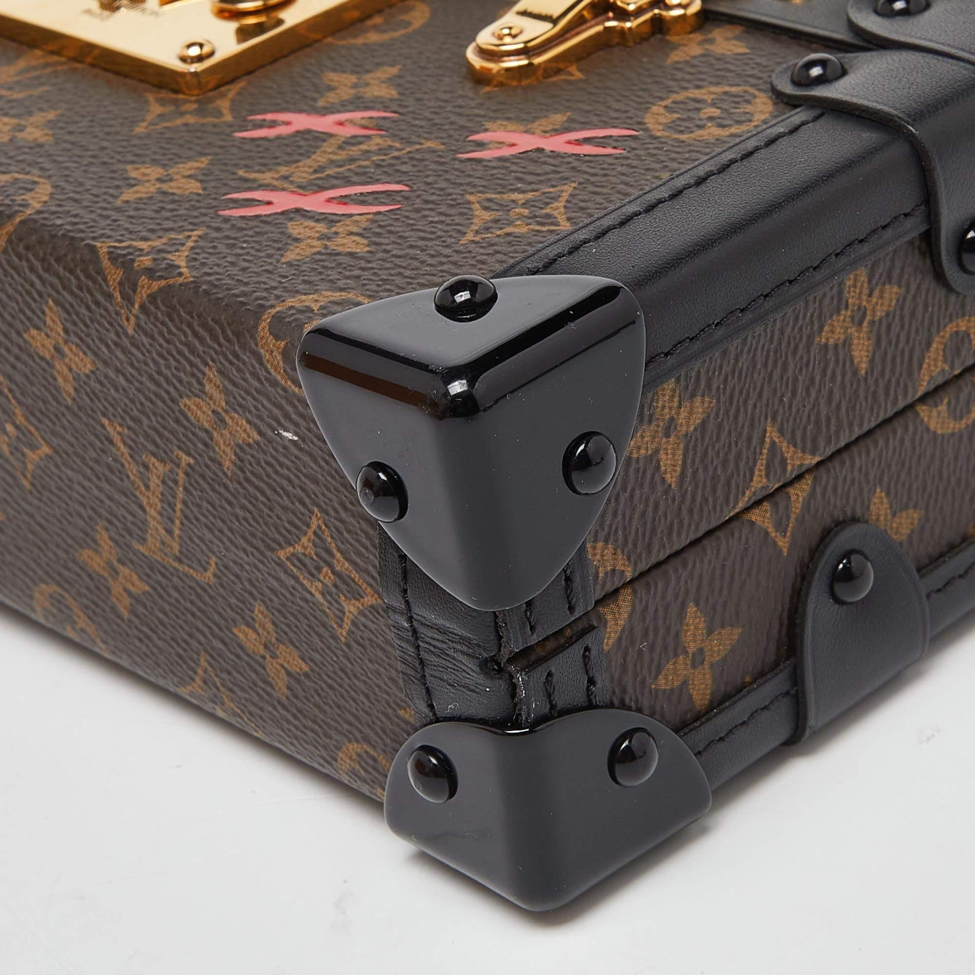 Louis Vuitton Monogram Canvas Petite Malle Bag For Sale 4