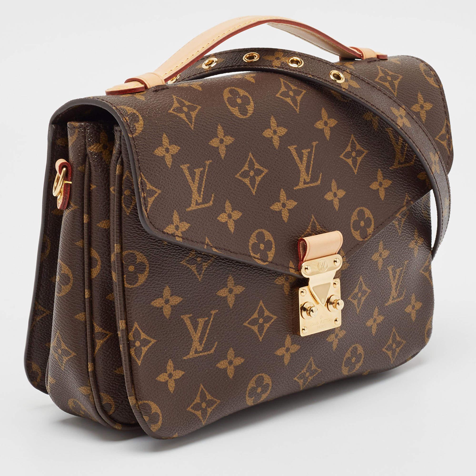 Black Louis Vuitton Monogram Canvas Pochette Metis Bag