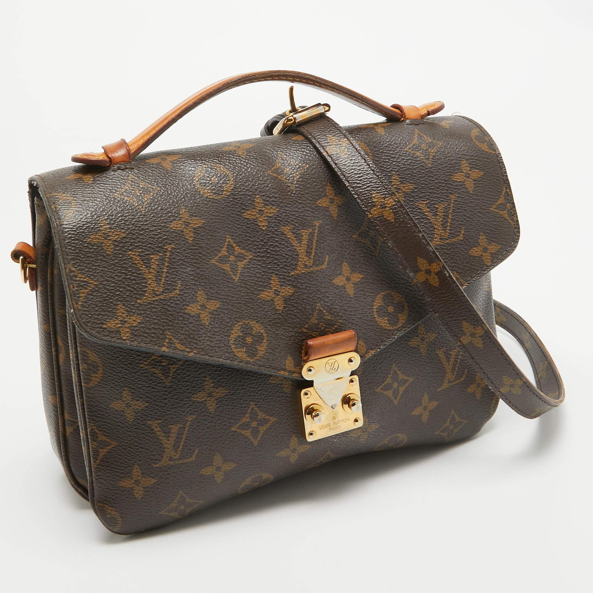 Black Louis Vuitton Monogram Canvas Pochette Metis Bag
