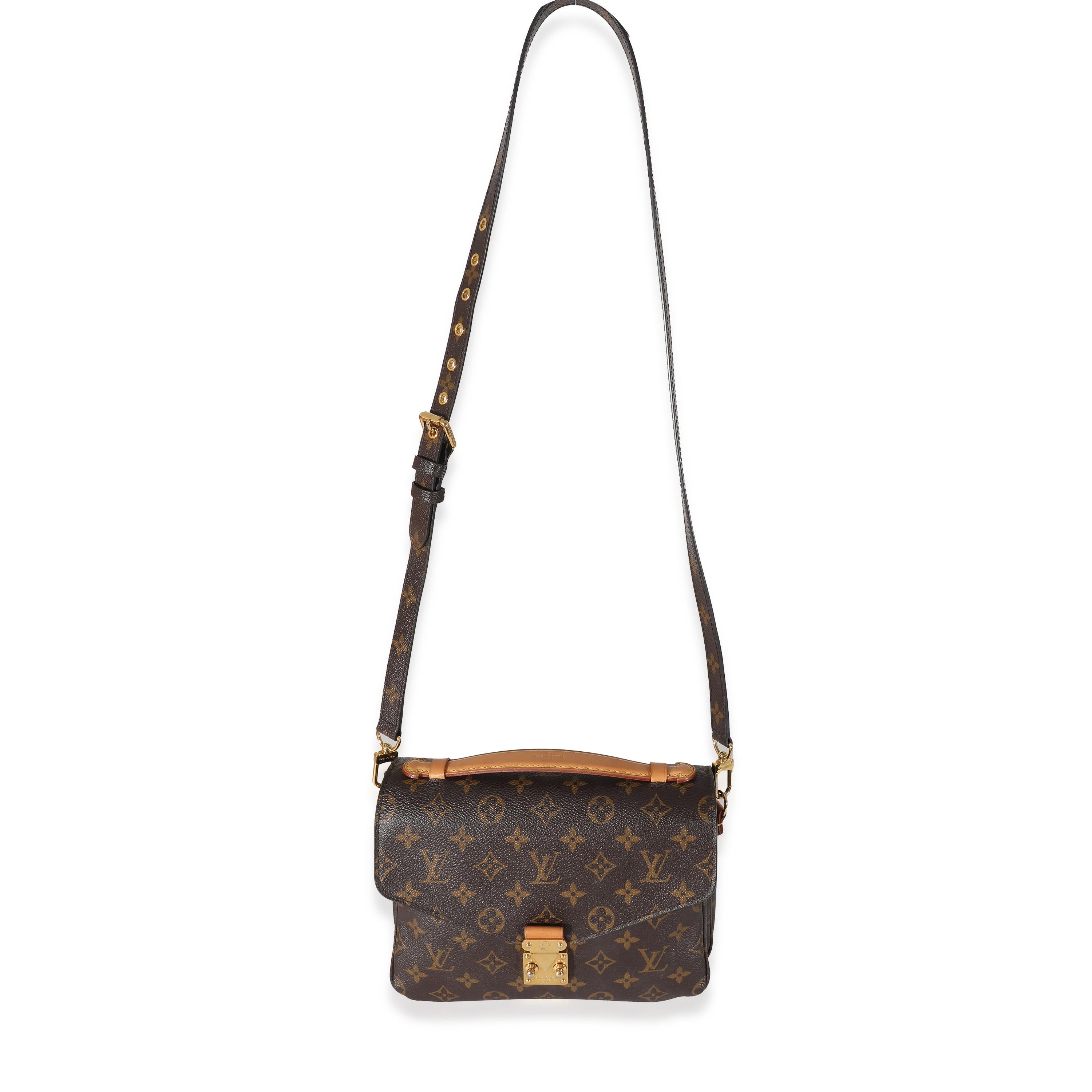 Listing Title: Louis Vuitton Monogram Canvas Pochette Metis
SKU: 134016
MSRP: 2570.00 USD
Condition: Pre-owned 
Handbag Condition: Very Good
Condition Comments: Item is in very good condition with minor signs of wear. Exterior scuffing along lining.