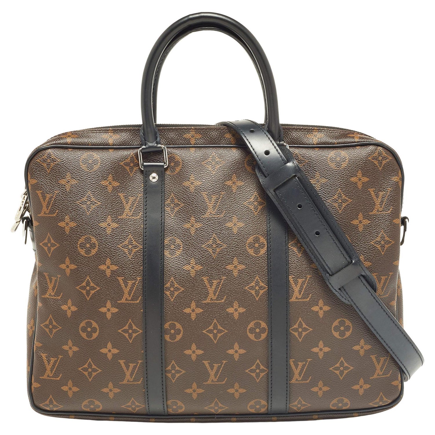 Bags Briefcases Louis Vuitton Louis Vuitton Monogram Porte Documents Voyage PM Bag in Brown Canvas