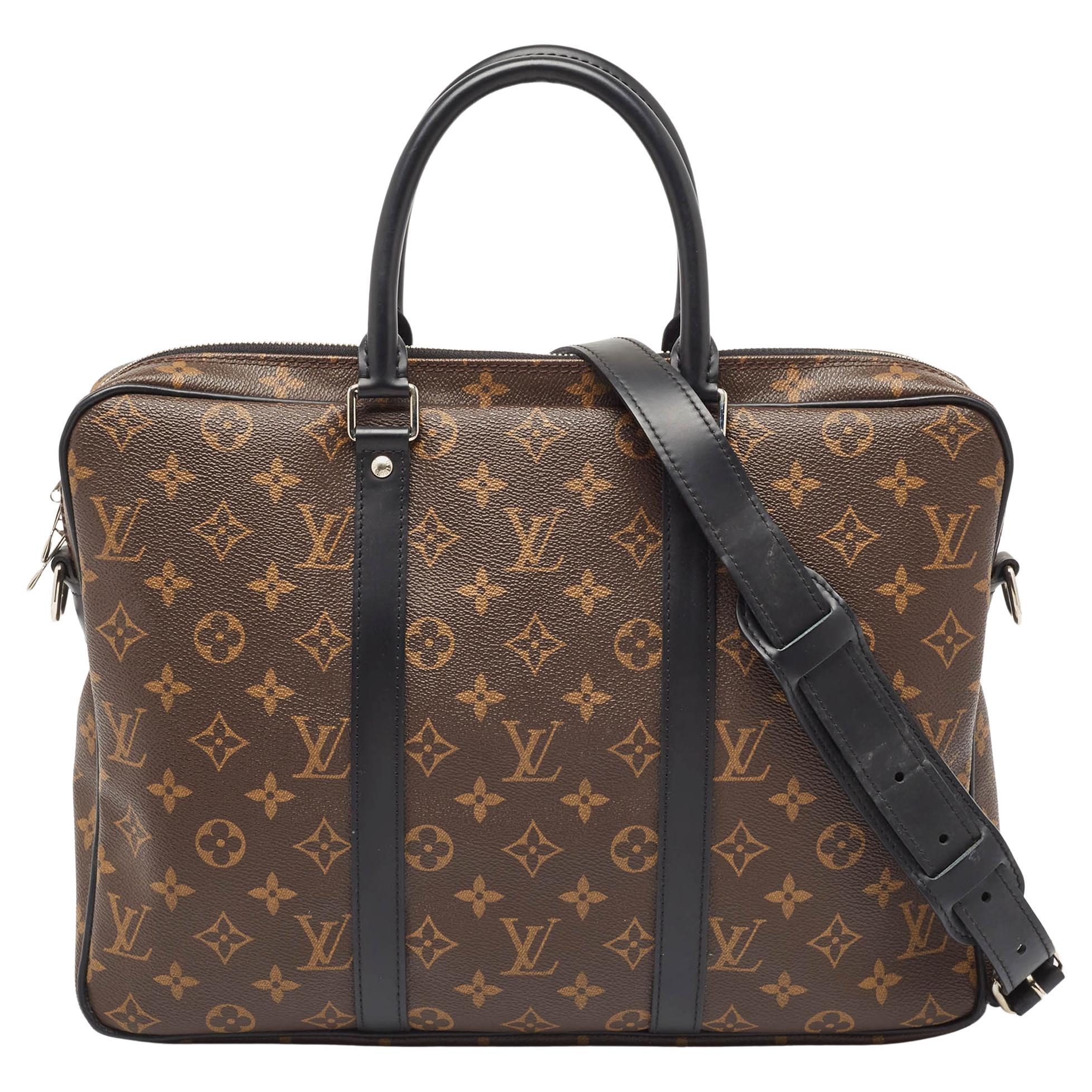 Louis Vuitton Monogram Canvas Porte Documents Voyage PM Bag For Sale