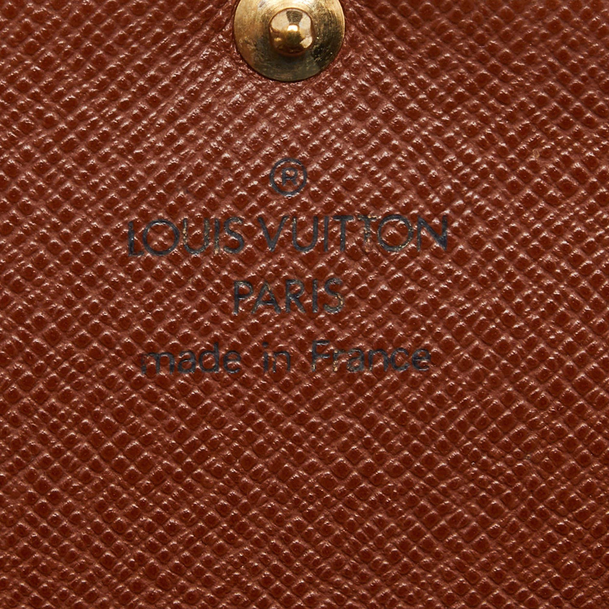 Louis Vuitton Monogramm Canvas Porte Monnaie Billets Tresor Brieftasche aus Segeltuch im Angebot 8