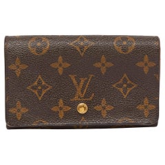 Louis Vuitton Monogramm Canvas Porte Monnaie Billets Tresor Brieftasche aus Segeltuch