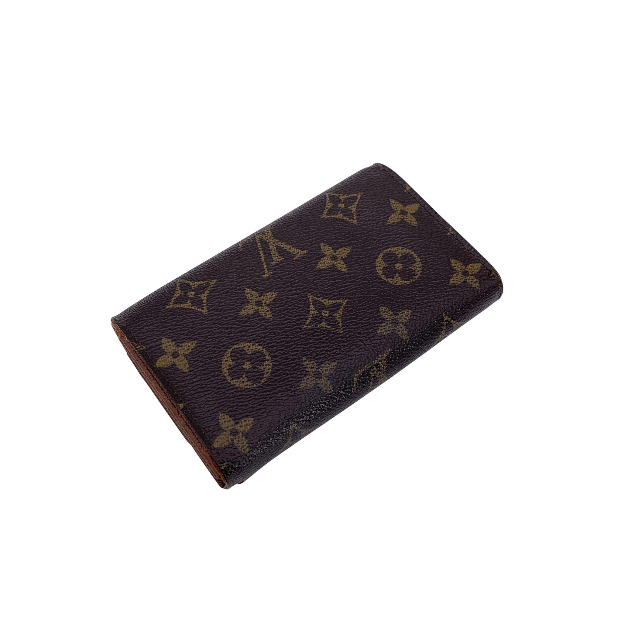 Noir Porte-monnaie Tresor Louis Vuitton Monogram Canvas Porte Monnaie en vente