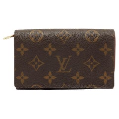 Louis Vuitton Monogram Porte Monnaie Tresor Portemonnaie aus Segeltuch