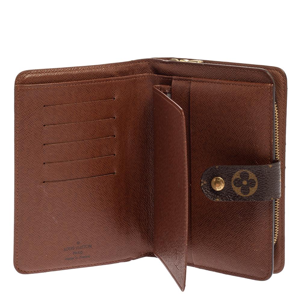 Monogramm Porte-Papier-Brieftasche von Louis Vuitton mit Reißverschluss aus Segeltuch 4
