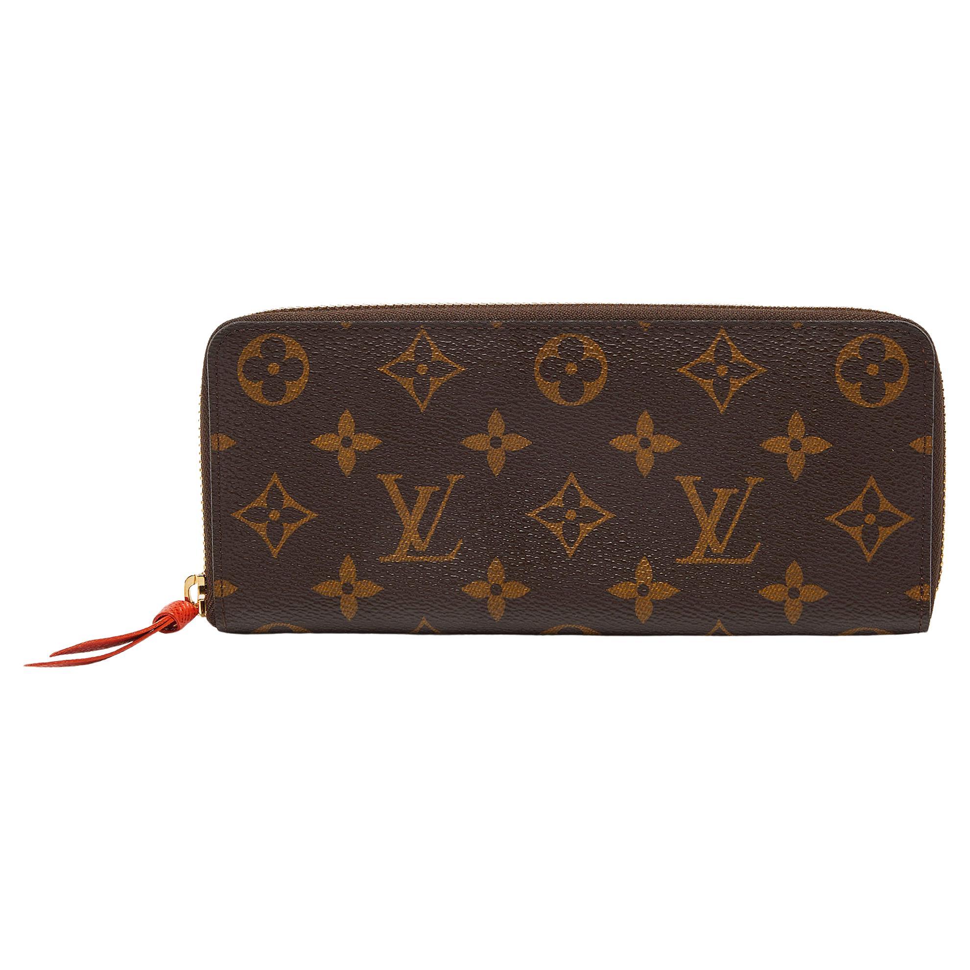 Louis Vuitton Monogram Canvas Portefeiulle Clemence Wallet For Sale