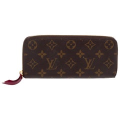 Louis Vuitton Monogram Canvas Portefeiulle Clemence Zip Around Wallet