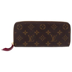 Louis Vuitton Monogram Canvas Portefeiulle Clemence Zip Around Wallet