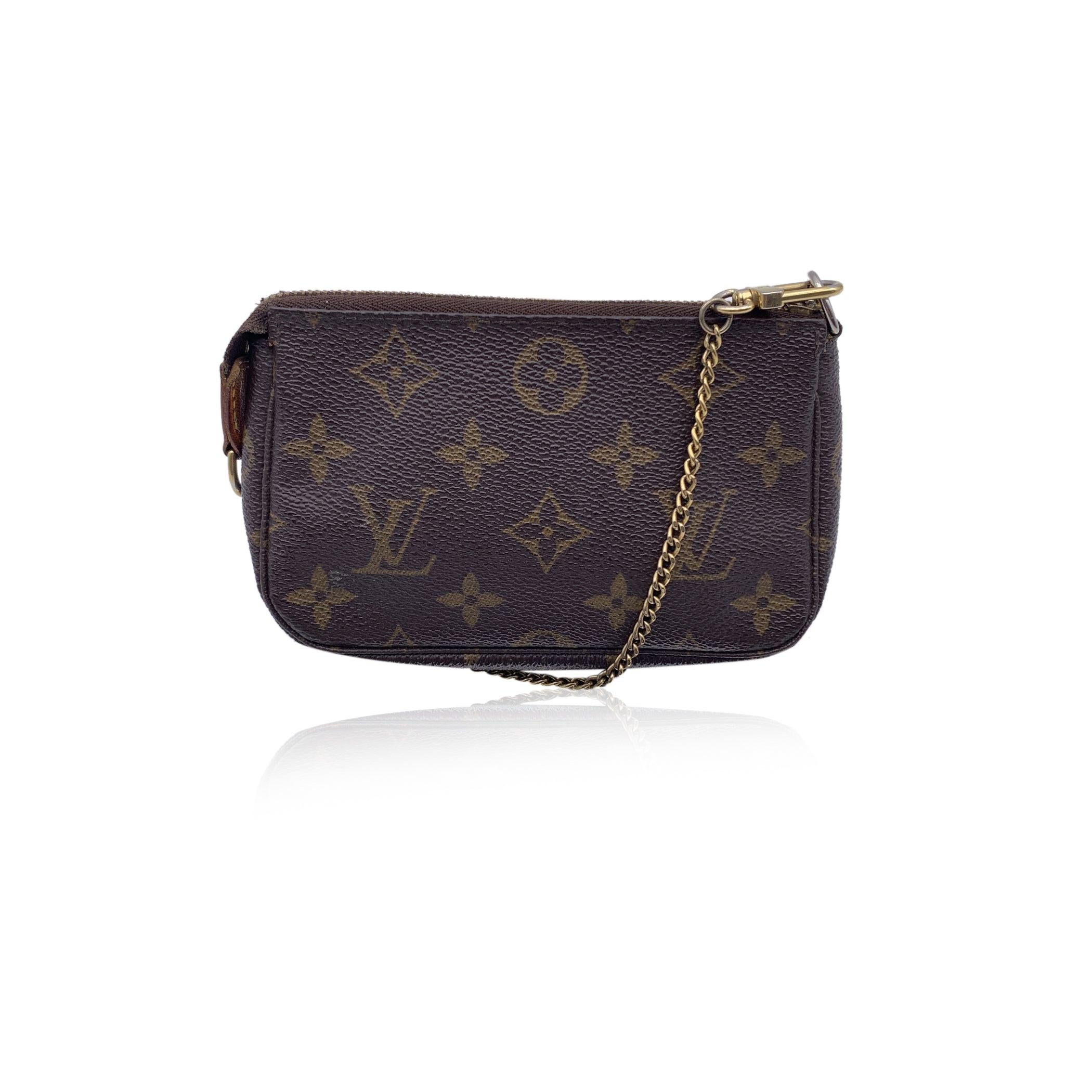 Black Louis Vuitton Monogram Canvas Pouch Bag Mini Pochette Accessoires