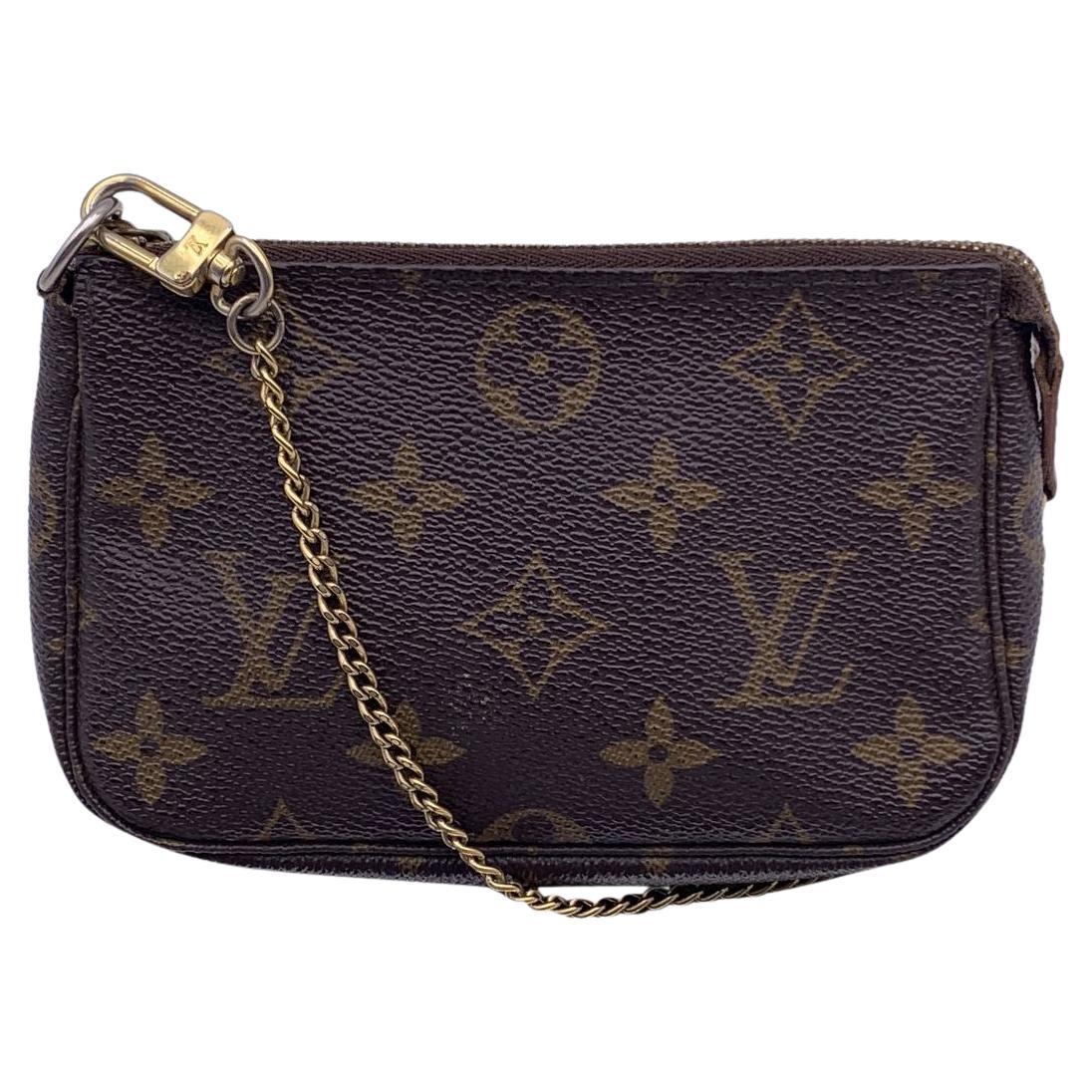 Louis Vuitton Monogram Canvas Pouch Bag Mini Pochette Accessoires For Sale