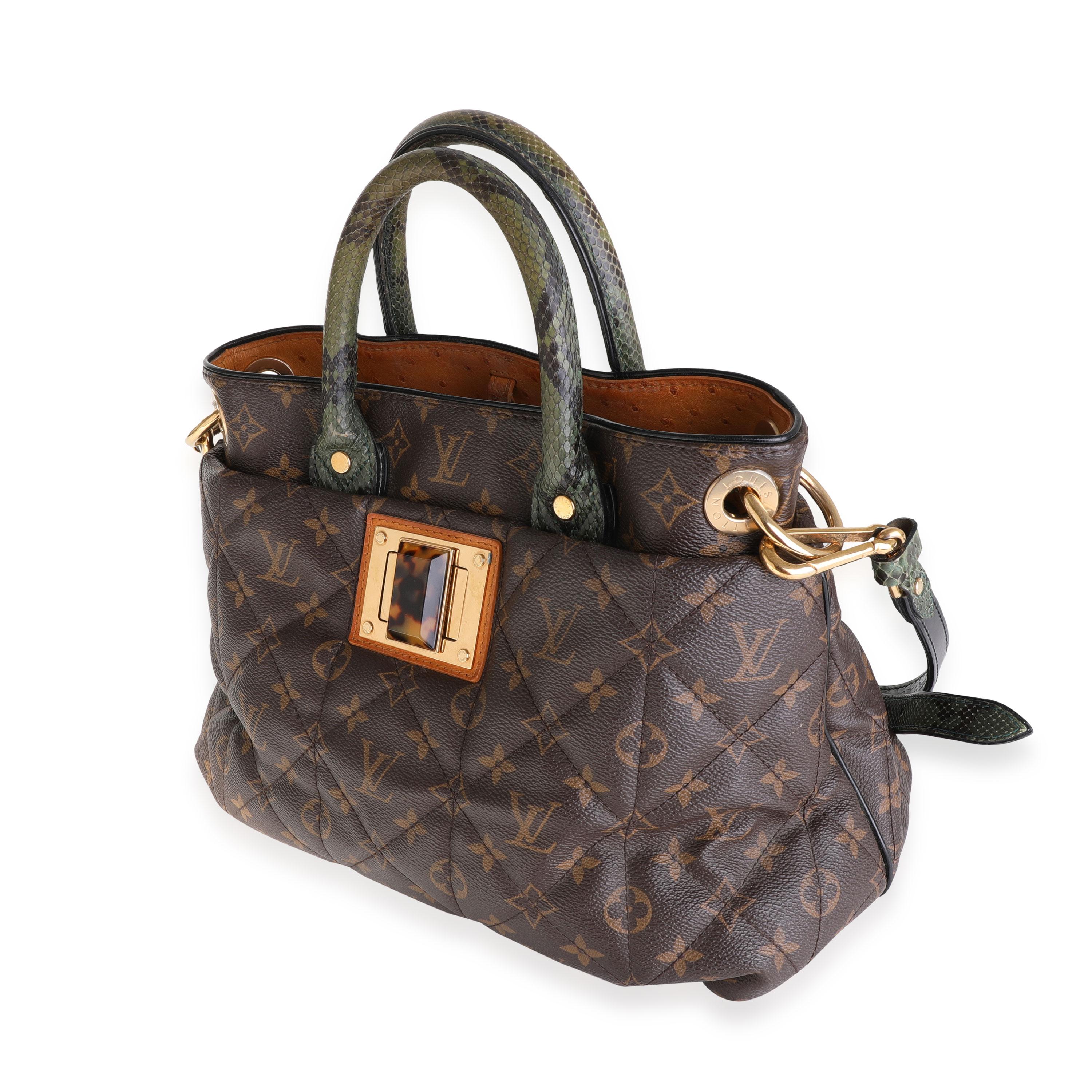 Louis Vuitton Monogram Canvas & Python Etoile Exotique Bag In Excellent Condition In New York, NY