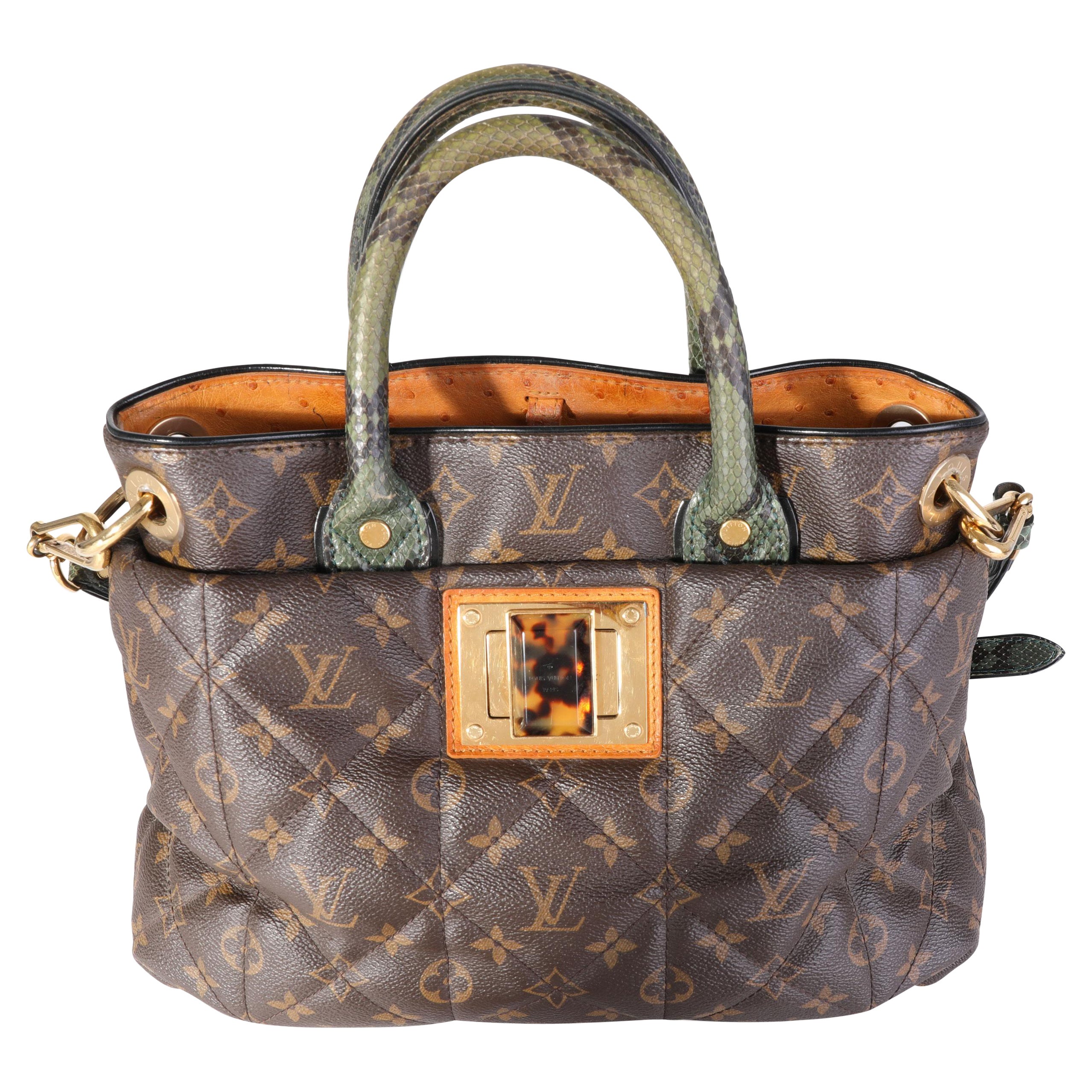 Louis Vuitton - Sac étoile exotique en toile et python avec monogramme