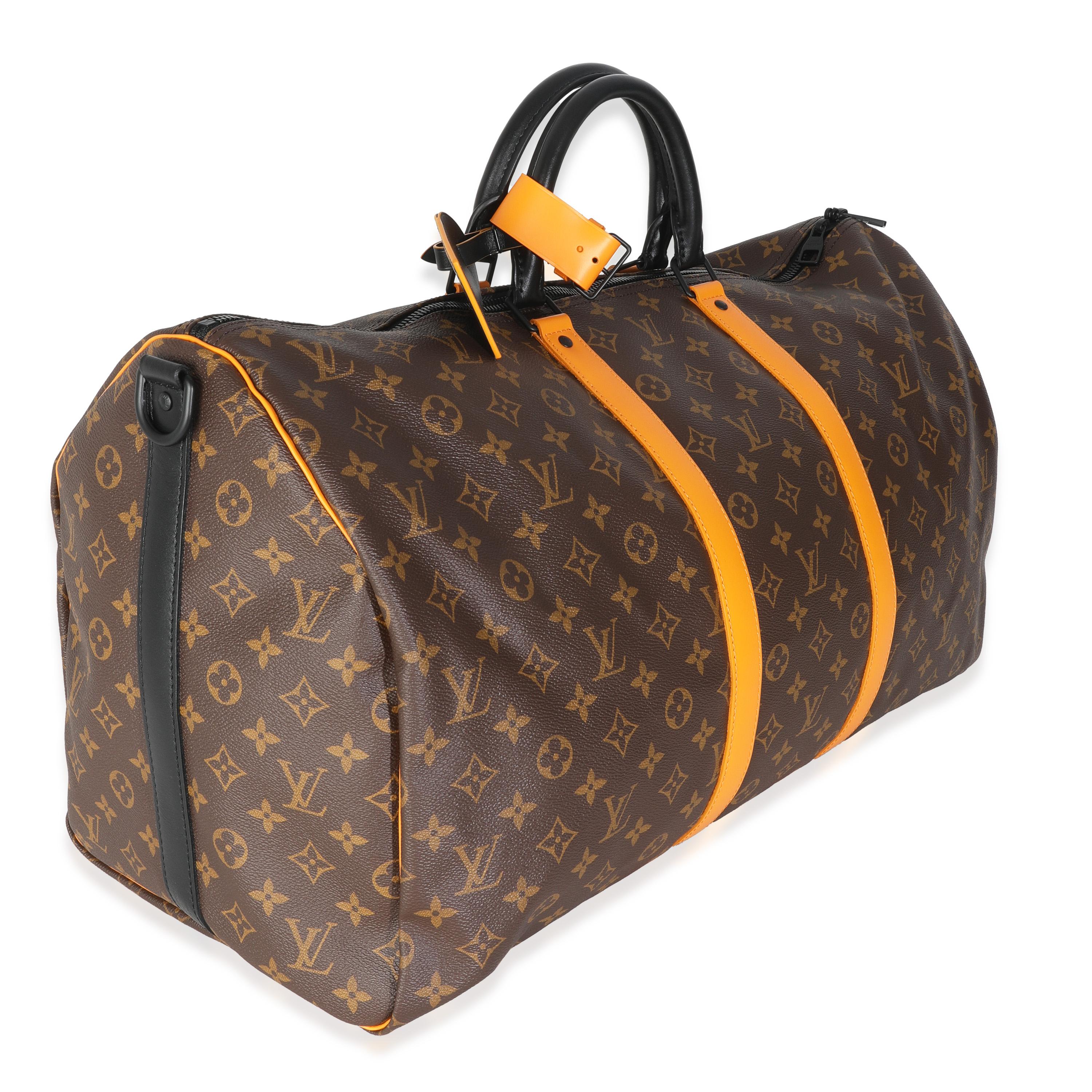 Black Louis Vuitton Monogram Canvas Radiant Sun Keepall Bandouliere 55 For Sale