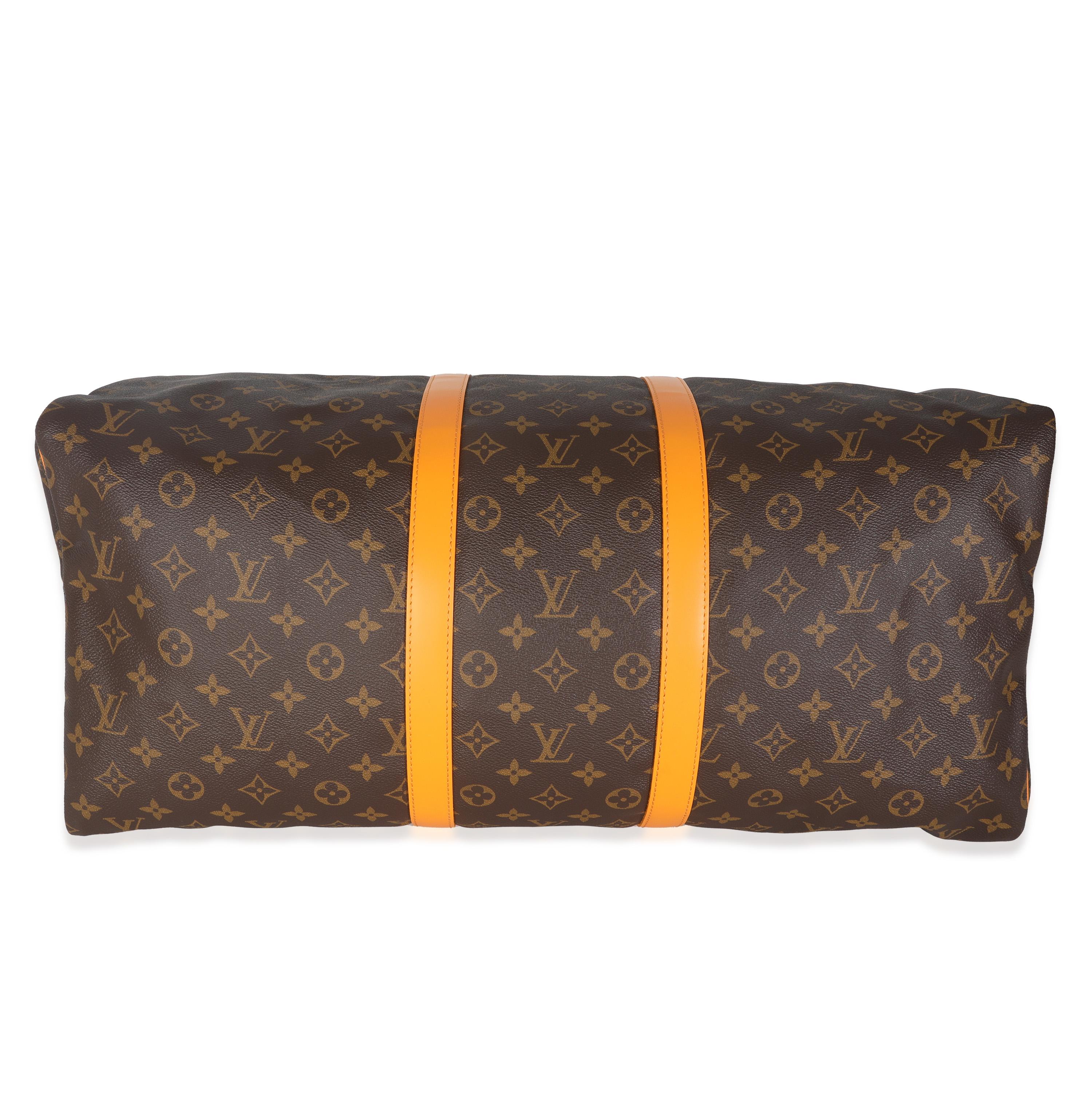 Women's or Men's Louis Vuitton Monogram Canvas Radiant Sun Keepall Bandouliere 55 For Sale