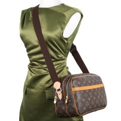 Louis Vuitton Monogram Canvas Reporter PM Bag Brown
