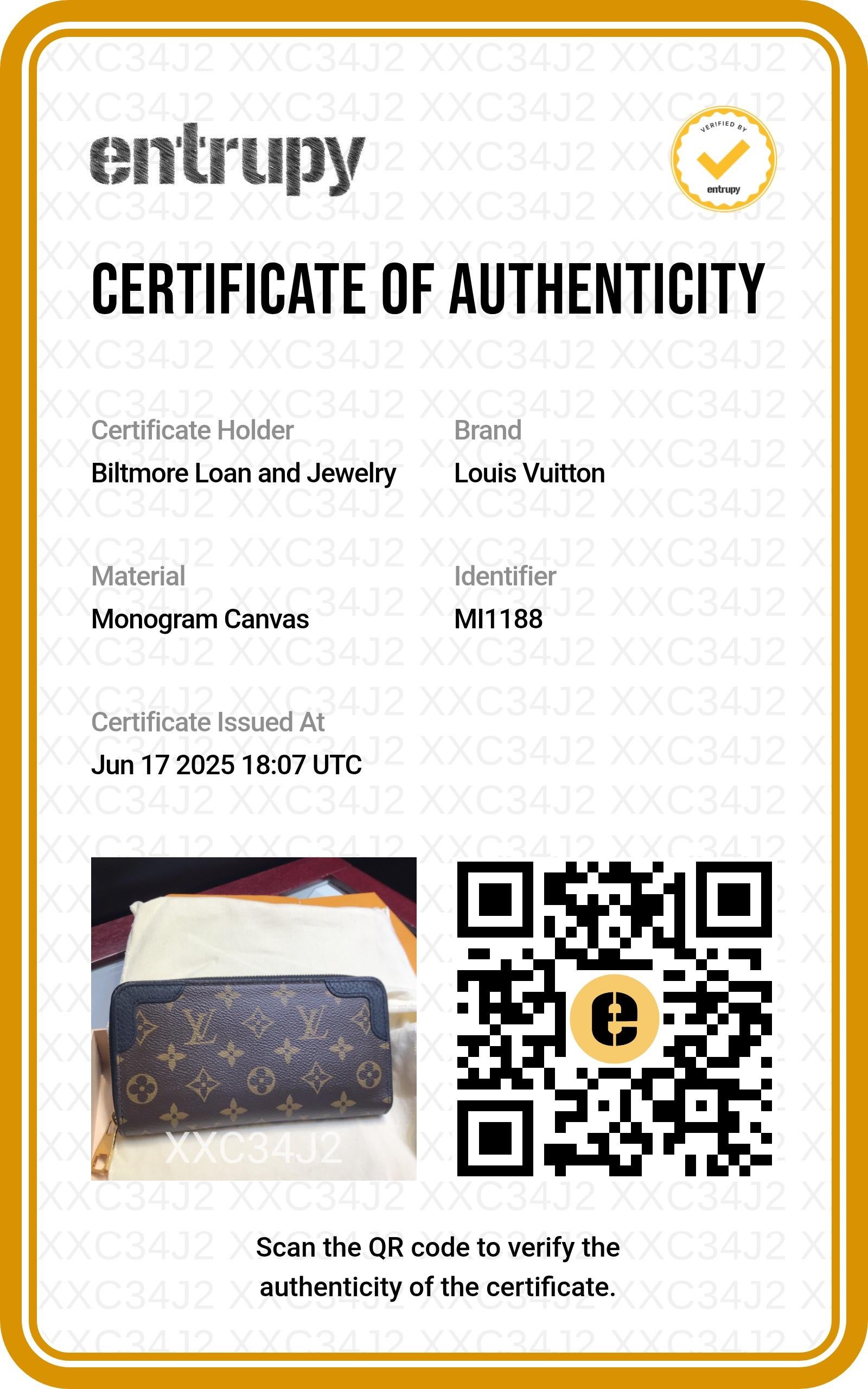 Portafoglio Louis Vuitton Monogram Canvas Retiro Continental Zippy in vendita 6