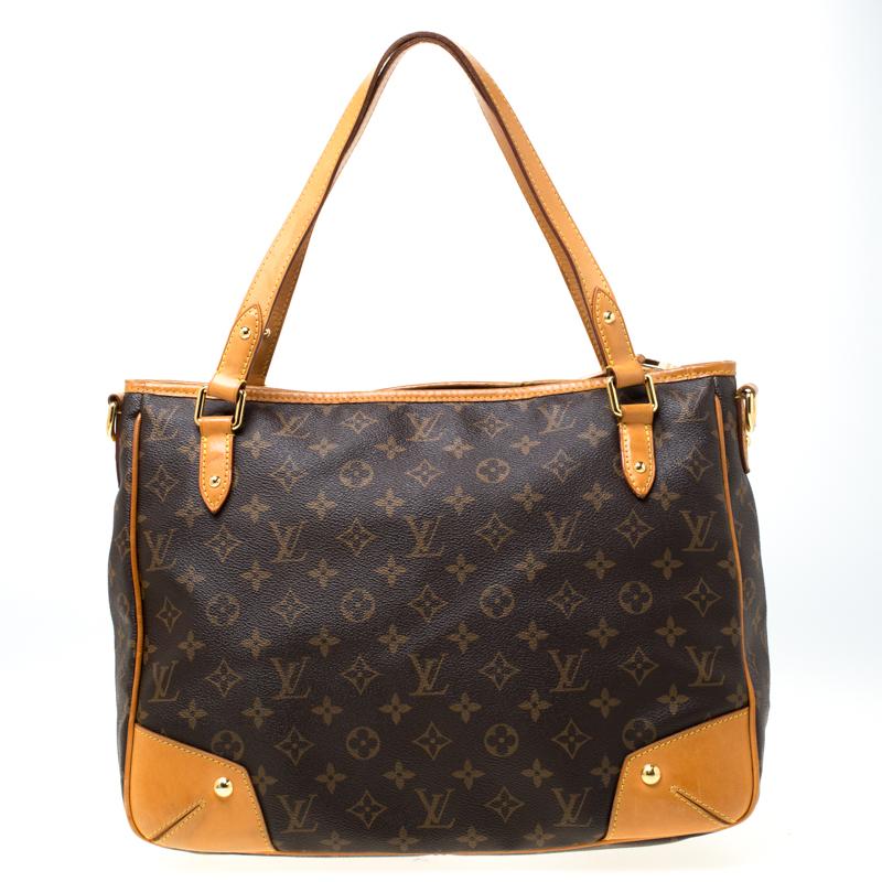 Louis Vuitton's handbags are popular owing to their high style and functionality. This Retiro bag is crafted from their signature Monogram canvas and comes with dual handles and gold-tone hardware. It is complete with a top zipper that opens to