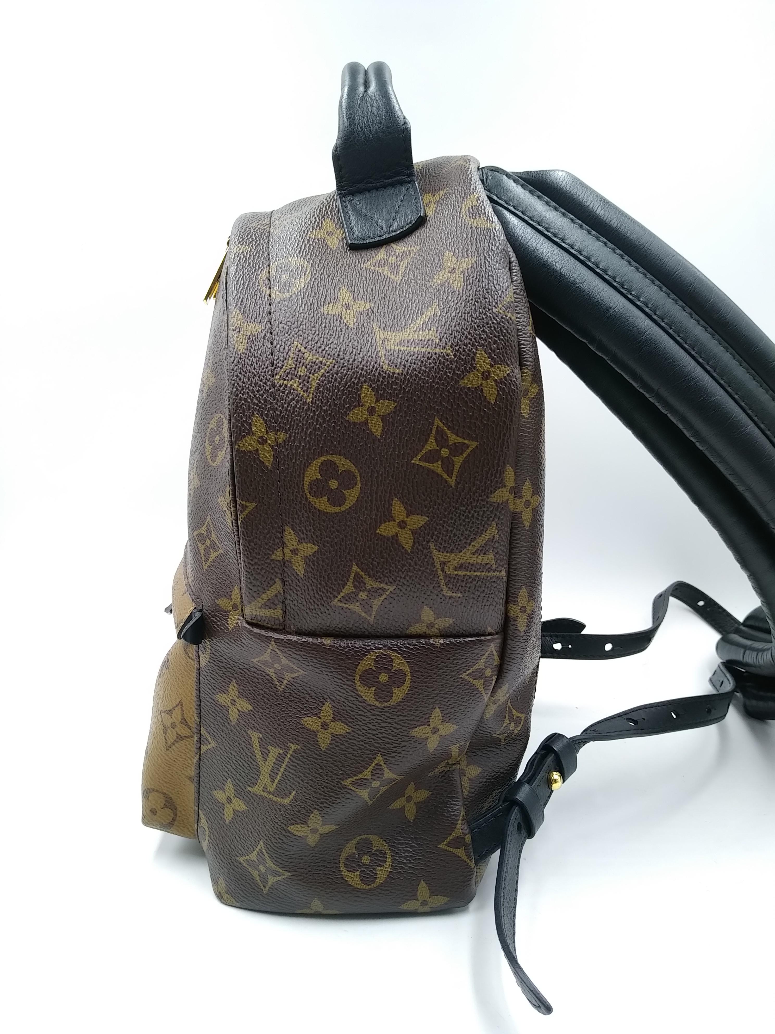 Louis Vuitton Monogram Canvas Reverse Palm Springs PM Backpack  In Good Condition For Sale In Lugano, Ticino