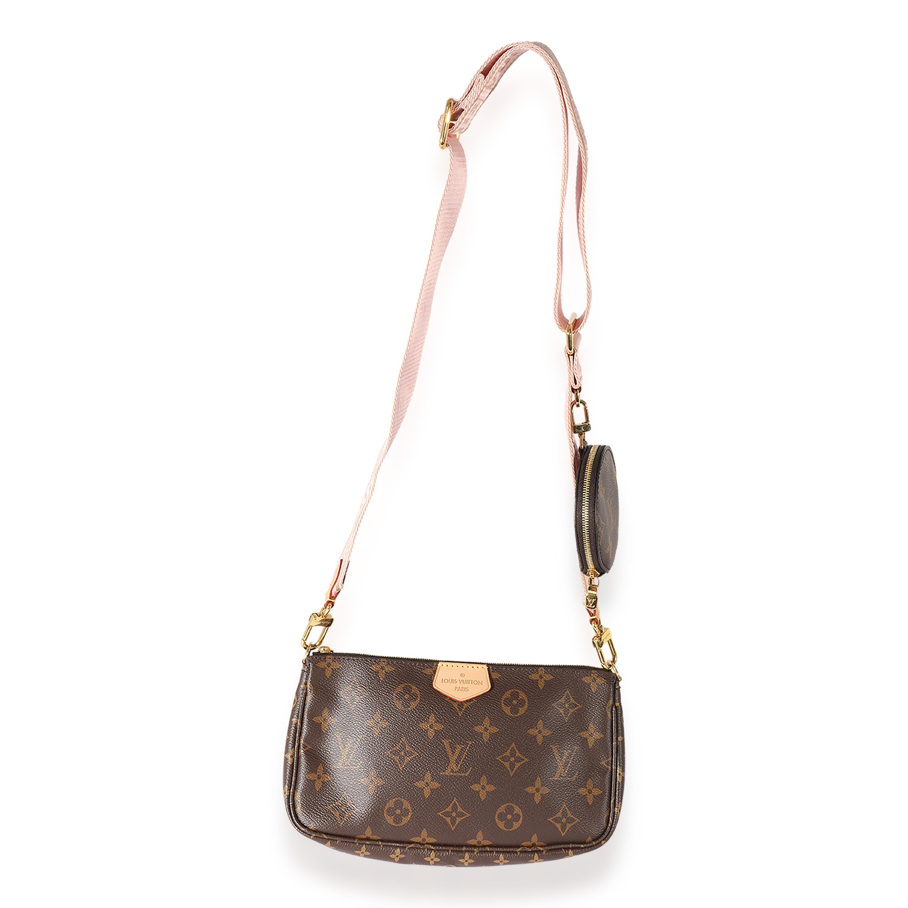 Listing Title: Louis Vuitton Monogram Canvas & Rose Clair Multi-Pochette Accessoires
SKU: 125290
MSRP: 2570.00
Condition: Pre-owned 
Condition Description: The Louis Vuitton Multi-Pochette Accessoires is one of the most utilitarian pieces, yet one