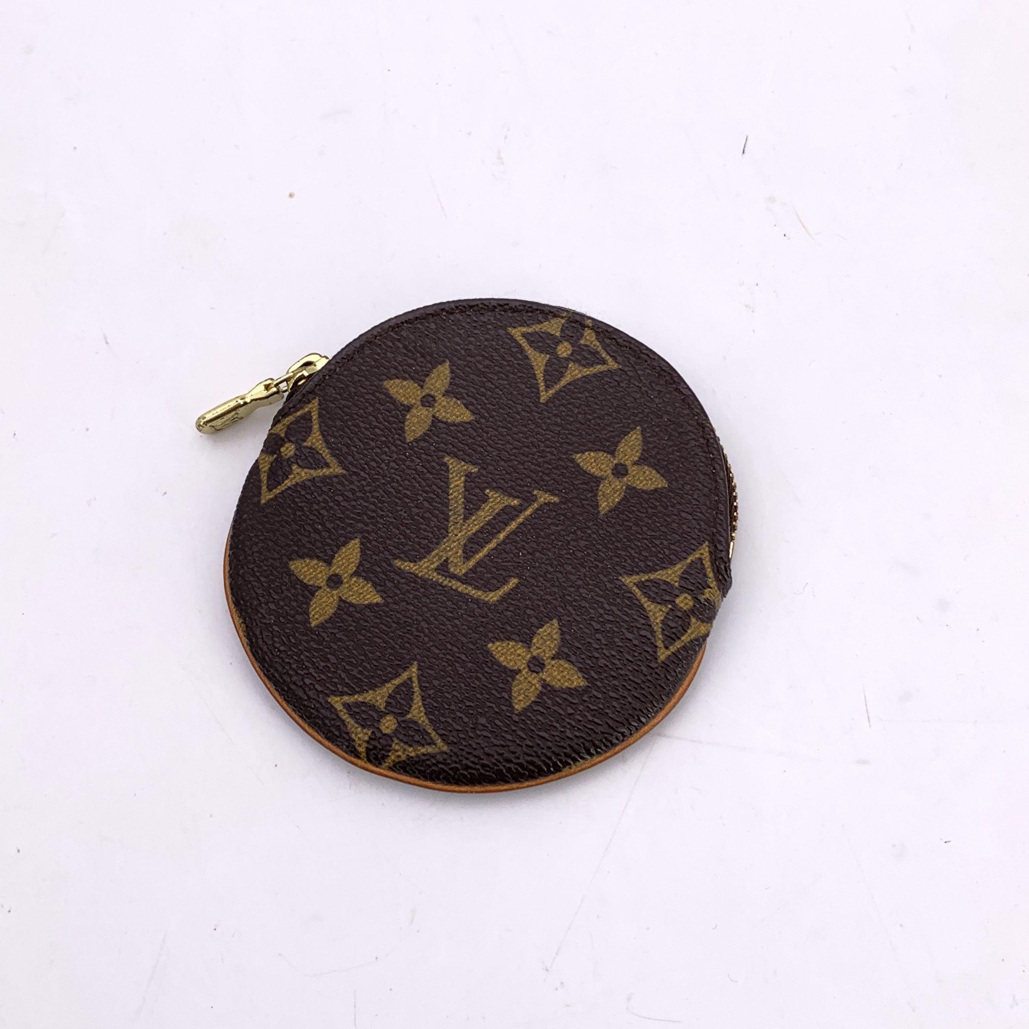 Nero Louis Vuitton Monogram Tela Portamonete Rotondo Portafoglio Portafoglio in vendita