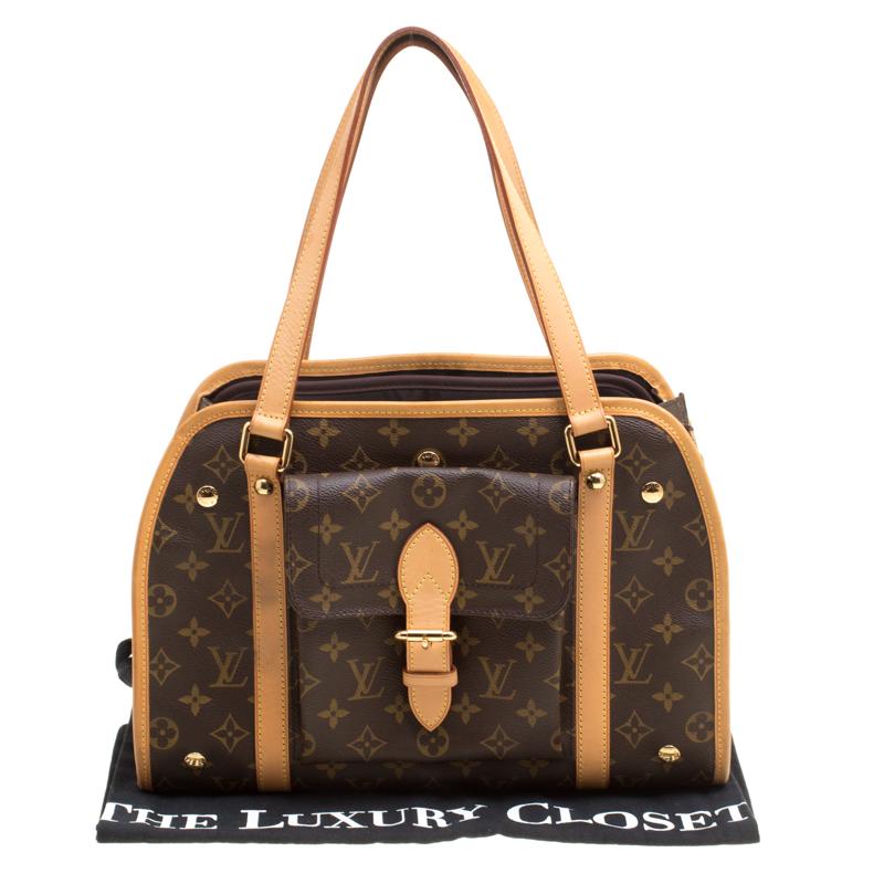 Brown Louis Vuitton Monogram Canvas Sac Baxter PM Dog Carrier Bag
