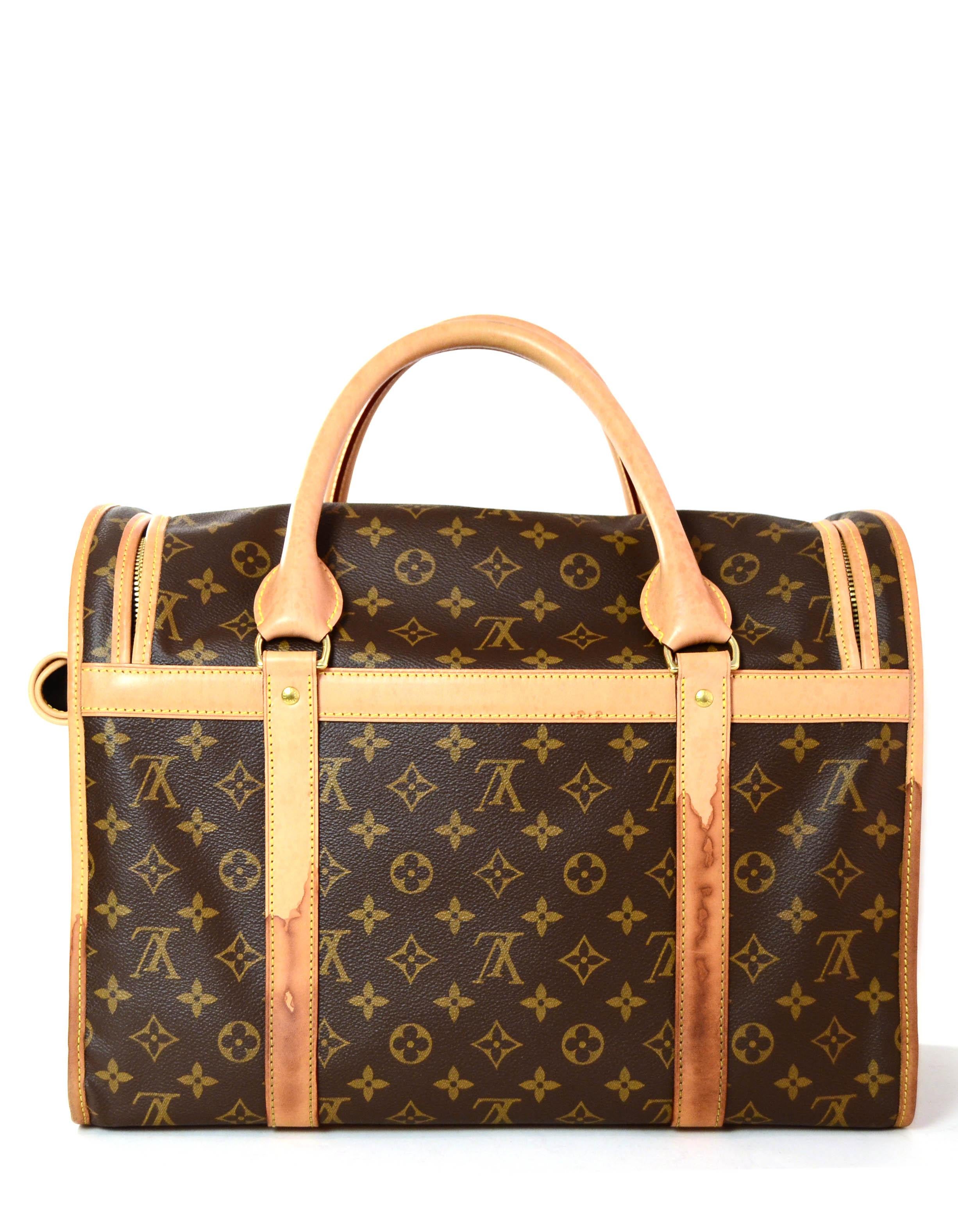 Louis Vuitton Monogram Canvas Sac Chien 40 Dog Carrier Pet Travel Bag rt.  $2,910 at 1stDibs