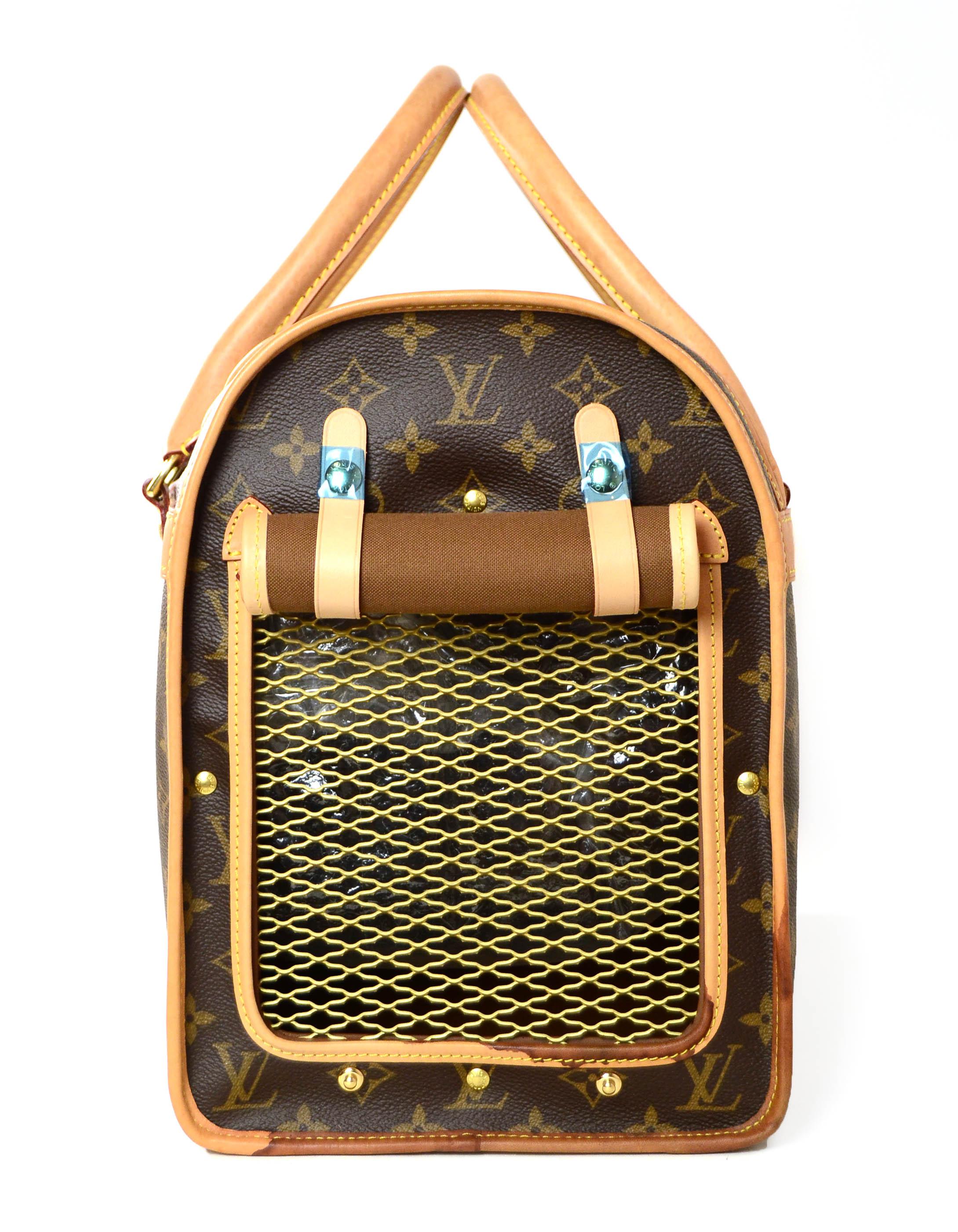 Louis Vuitton Monogram Canvas Sac Chien 40 Dog Carrier Pet Travel Bag rt. $2, 910 In Good Condition In New York, NY