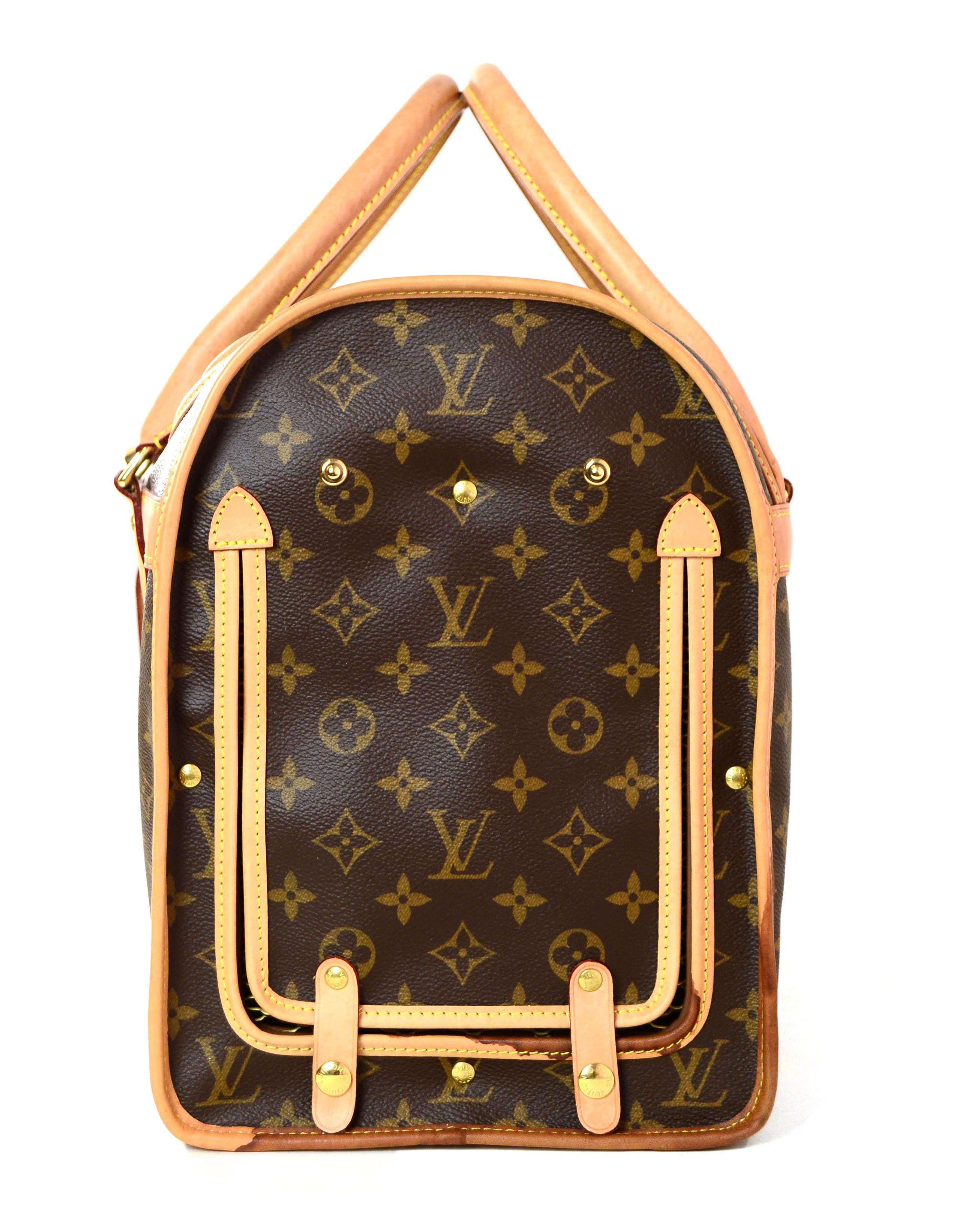 Women's or Men's Louis Vuitton Monogram Canvas Sac Chien 40 Dog Carrier Pet Travel Bag rt. $2, 910