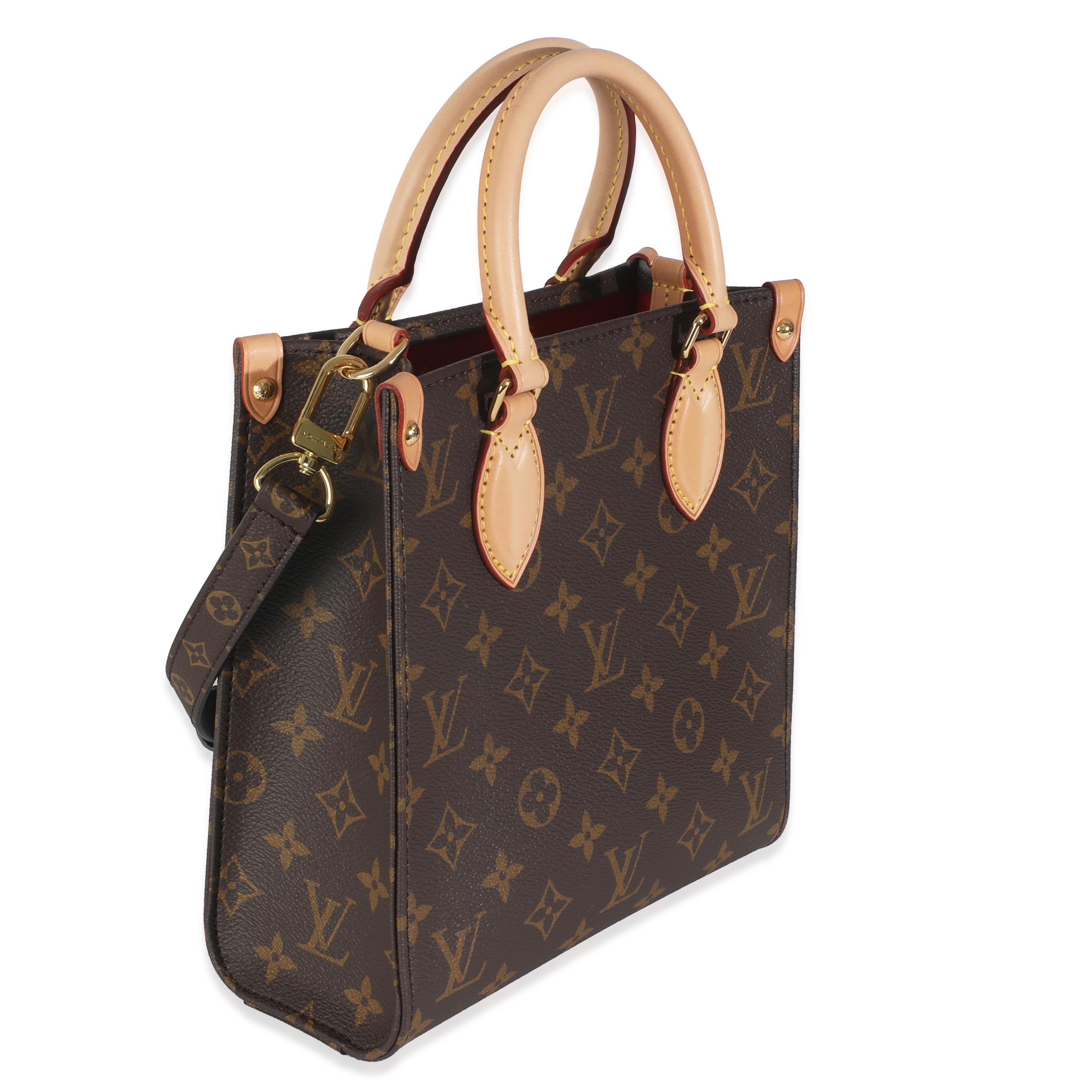Black Louis Vuitton Monogram Canvas Sac Plat BB NM For Sale