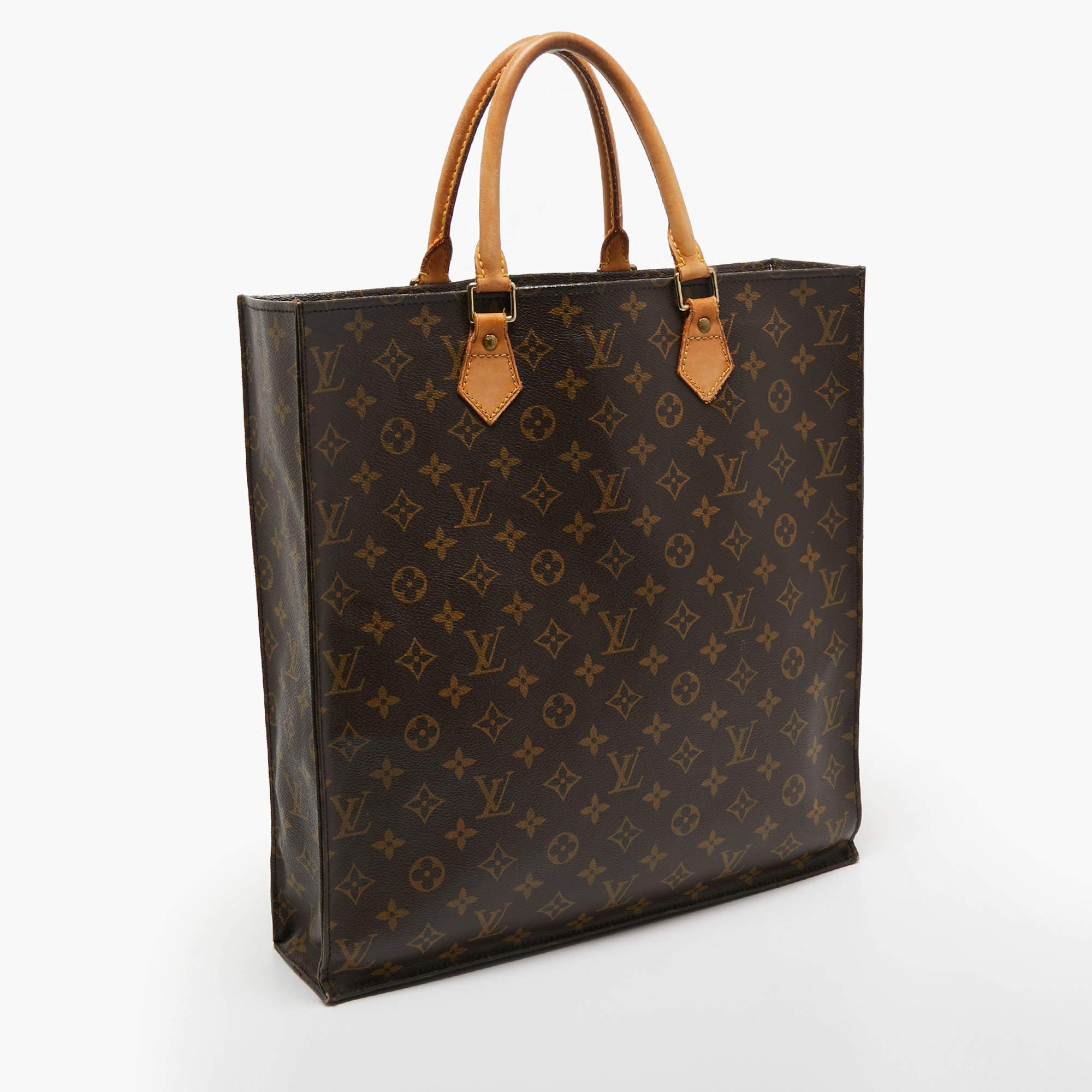 Louis Vuitton Monogram Canvas Sac Plat GM Bag For Sale 10