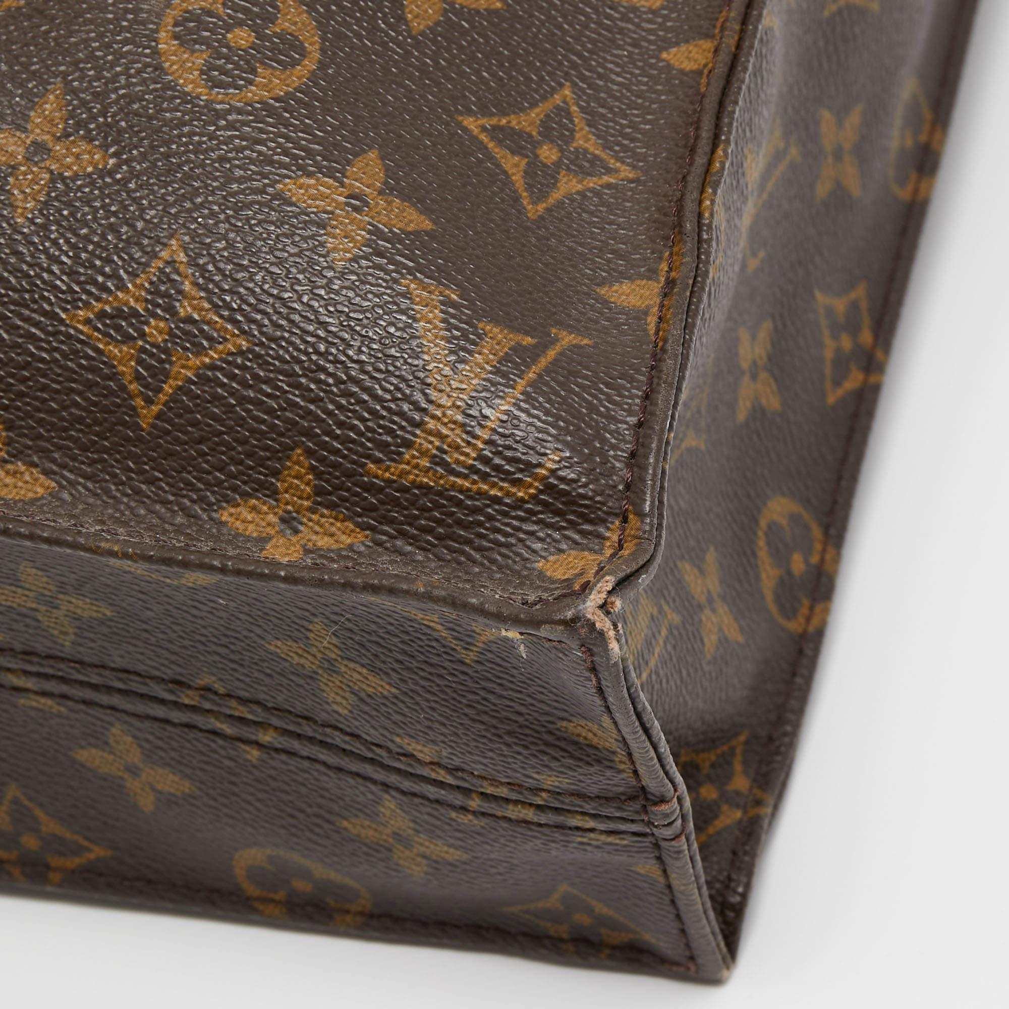 Women's Louis Vuitton Monogram Canvas Sac Plat GM Bag For Sale