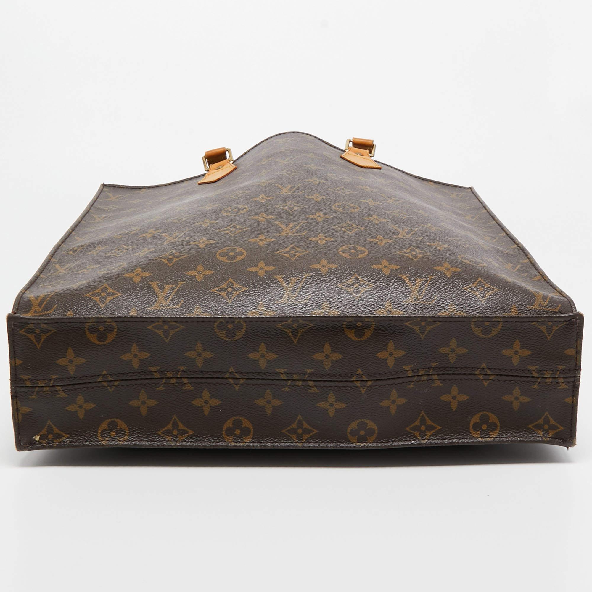 Louis Vuitton Monogram Canvas Sac Plat GM Bag For Sale 5